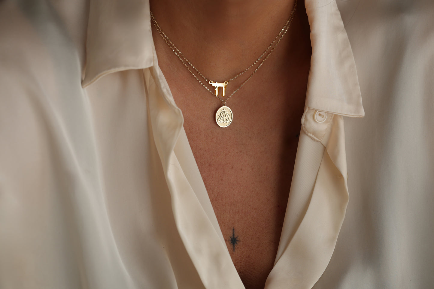 Gold Chai Necklace – 10k & 14k Solid Gold Jewish Life Symbol Pendant, Meaningful Faith Necklace, Gift for Bat Mitzvah or Hanukkah