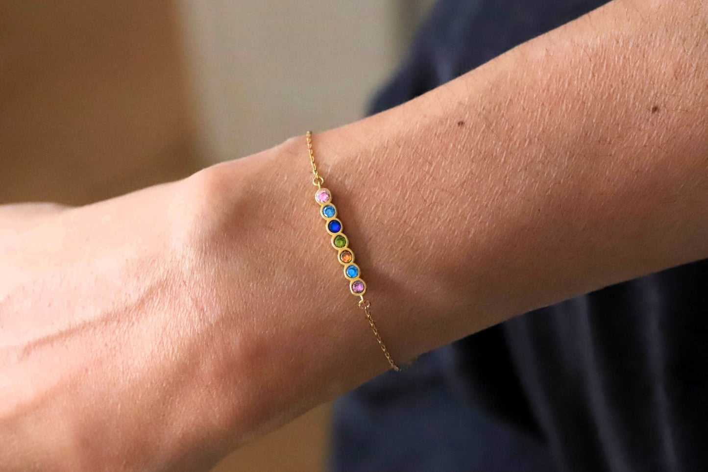 Custom 7 Birthstone Bracelet