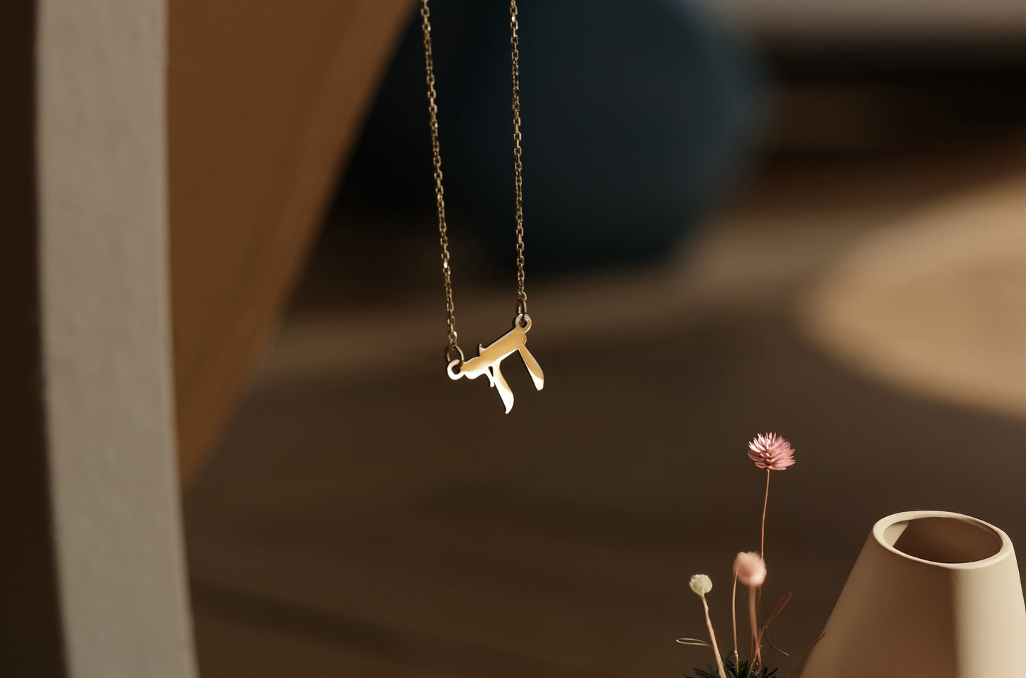Gold Chai Necklace – 10k & 14k Solid Gold Jewish Life Symbol Pendant, Meaningful Faith Necklace, Gift for Bat Mitzvah or Hanukkah