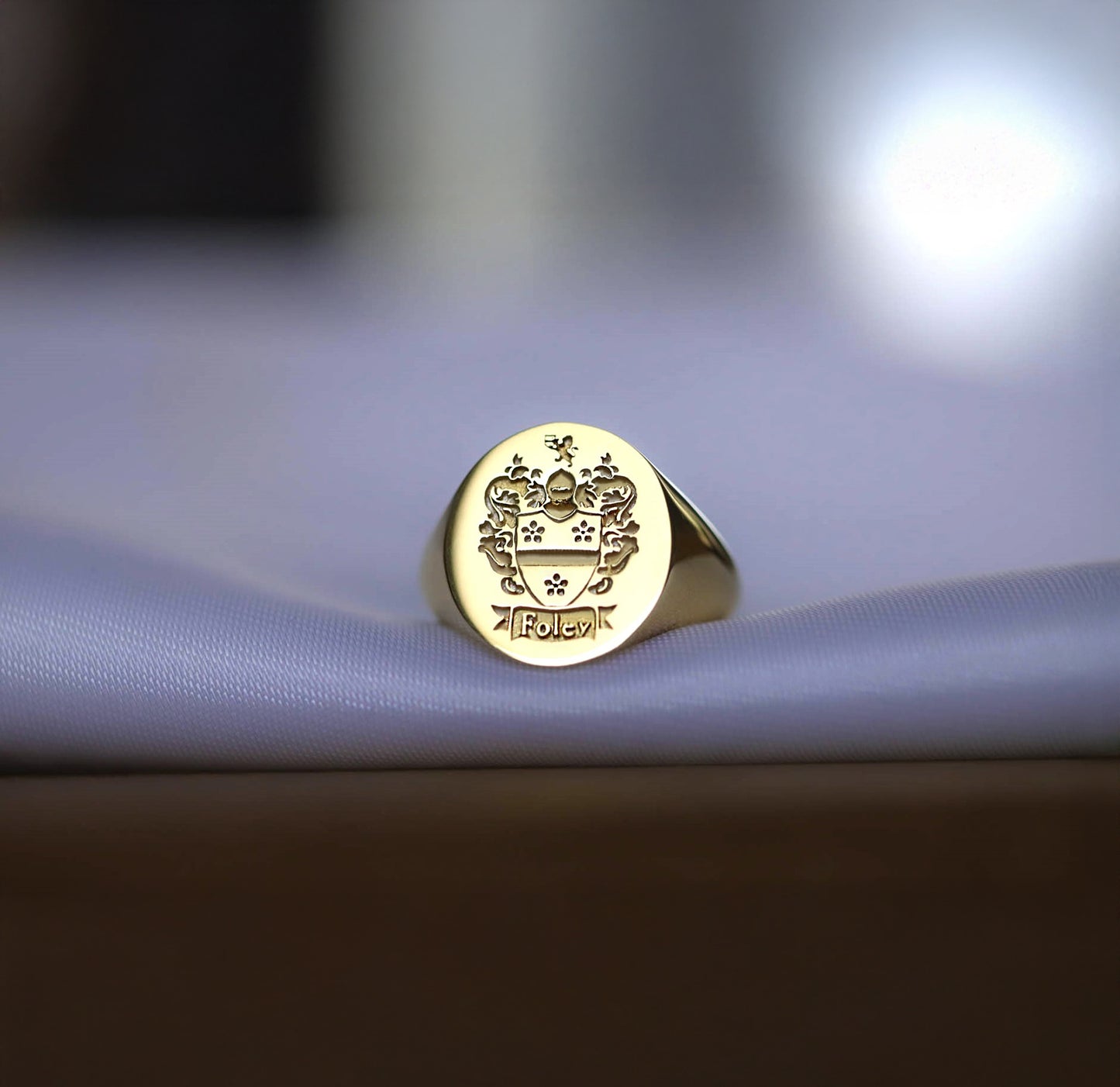 Sterling Silver Family Crest Signet Ring – Meaningful Jewelry Gift for Men, Father’s Day Gift, Birthday Gift for Dad or Christmas Gift for Him