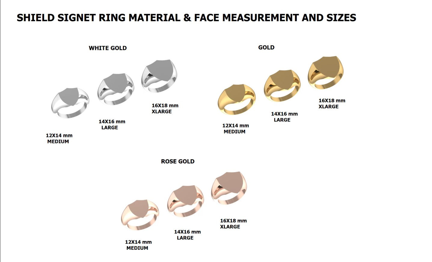 Custom Gold Shield Signet Ring