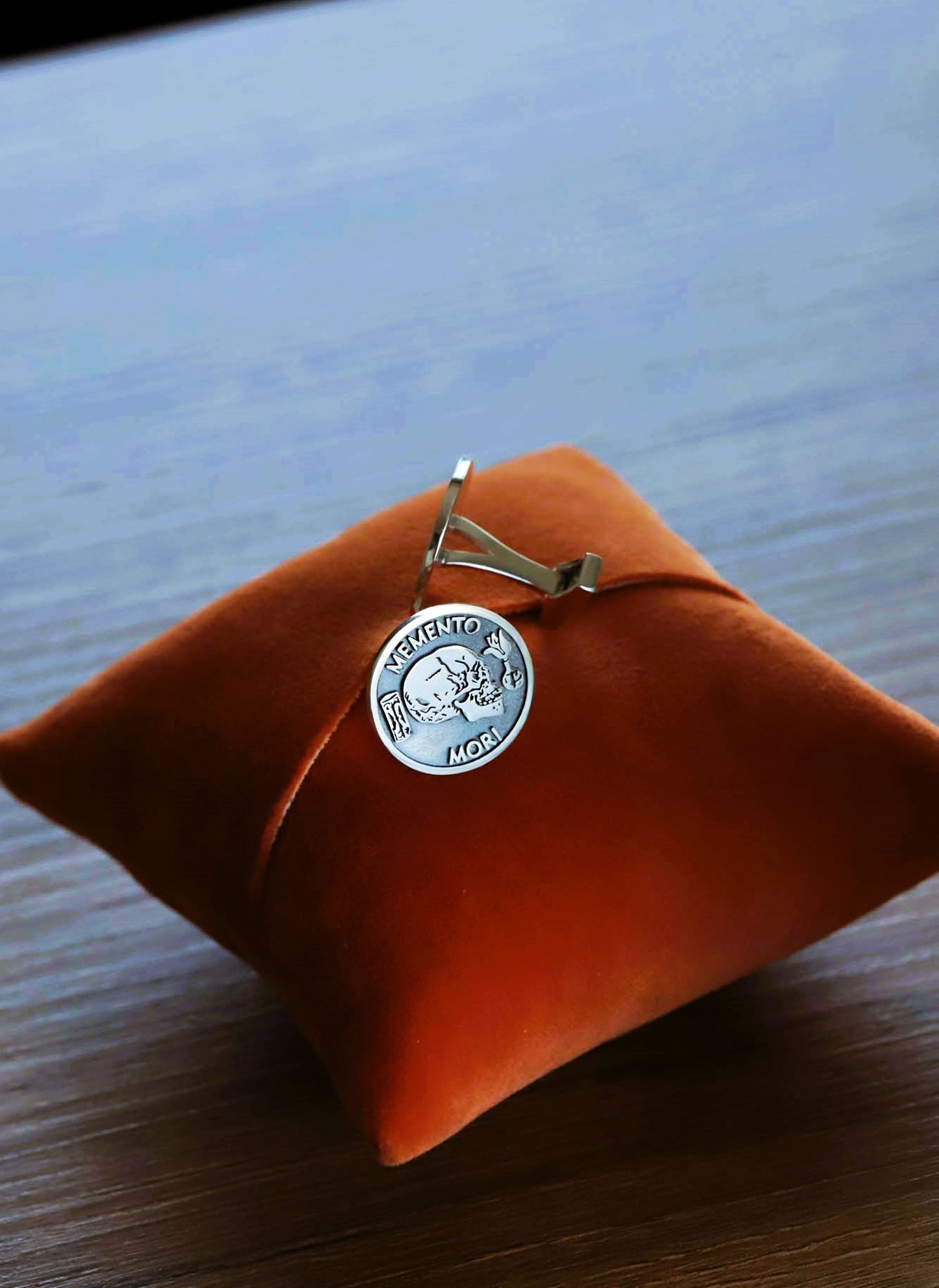Solid Gold Memento Mori Cufflinks – Engraved Stoic Heirloom Gift for Men