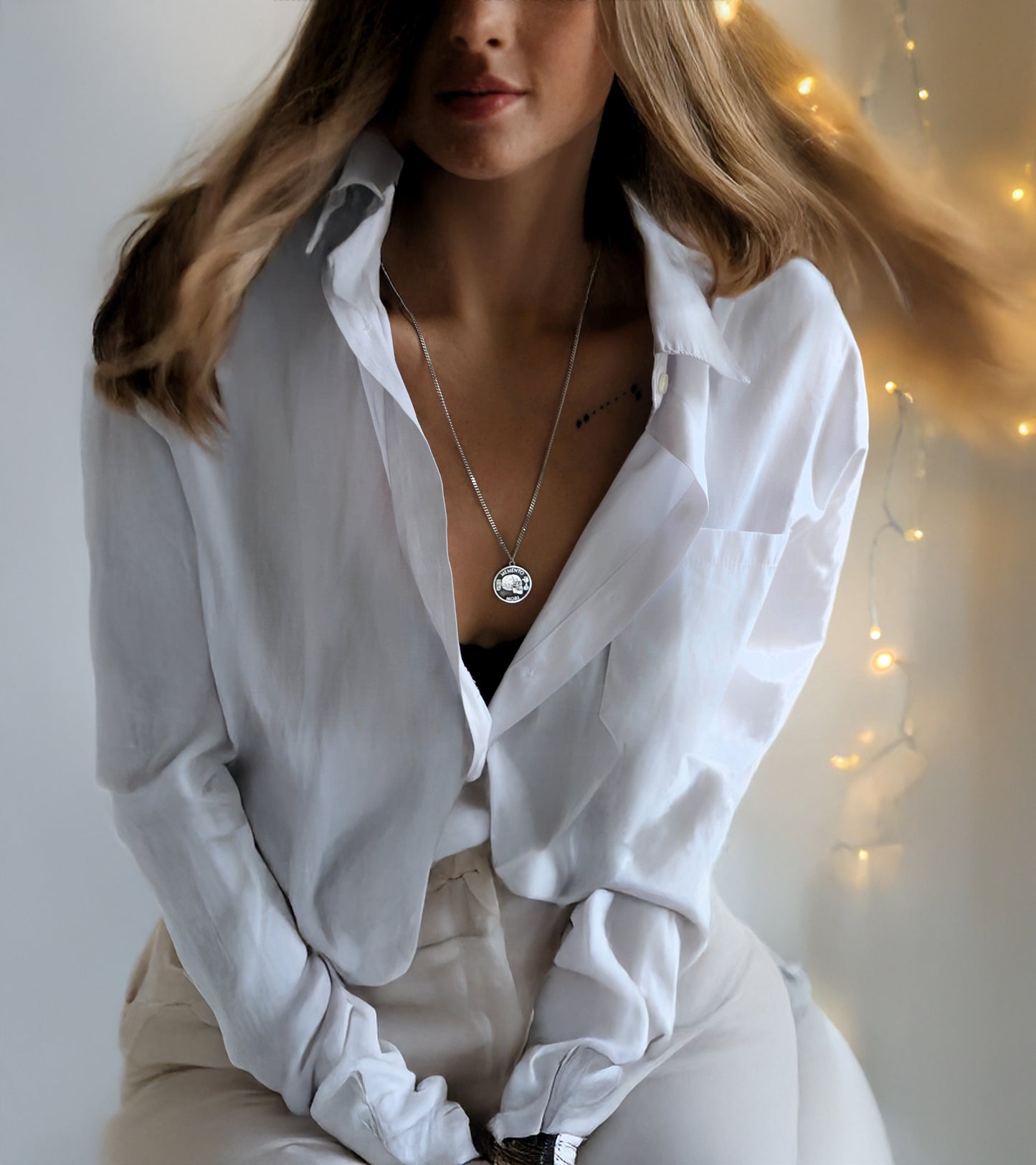 Sterling Silver Memento Mori Necklace – Engraved Stoic Philosophy Pendant