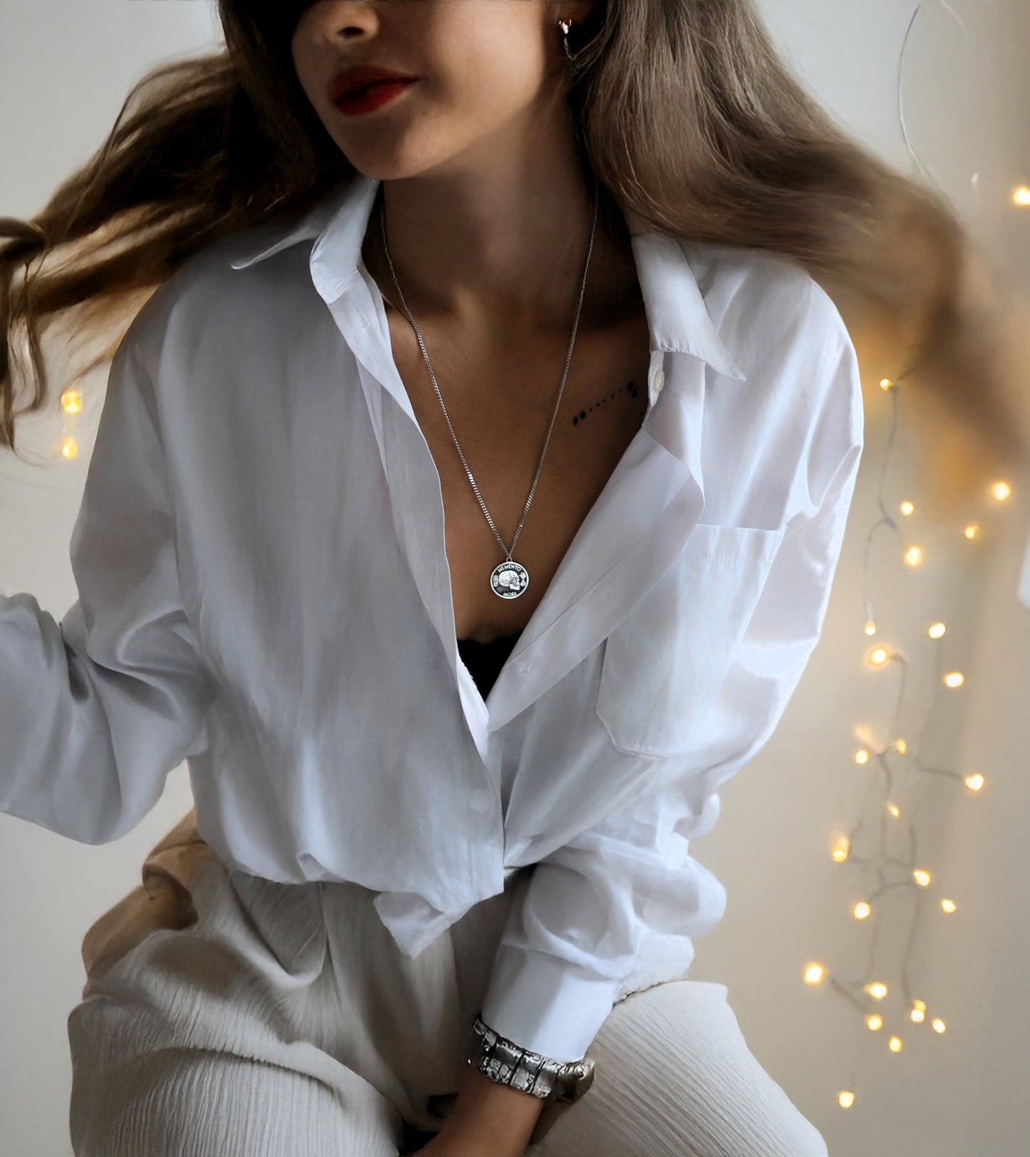 Sterling Silver Memento Mori Necklace – Engraved Stoic Philosophy Pendant