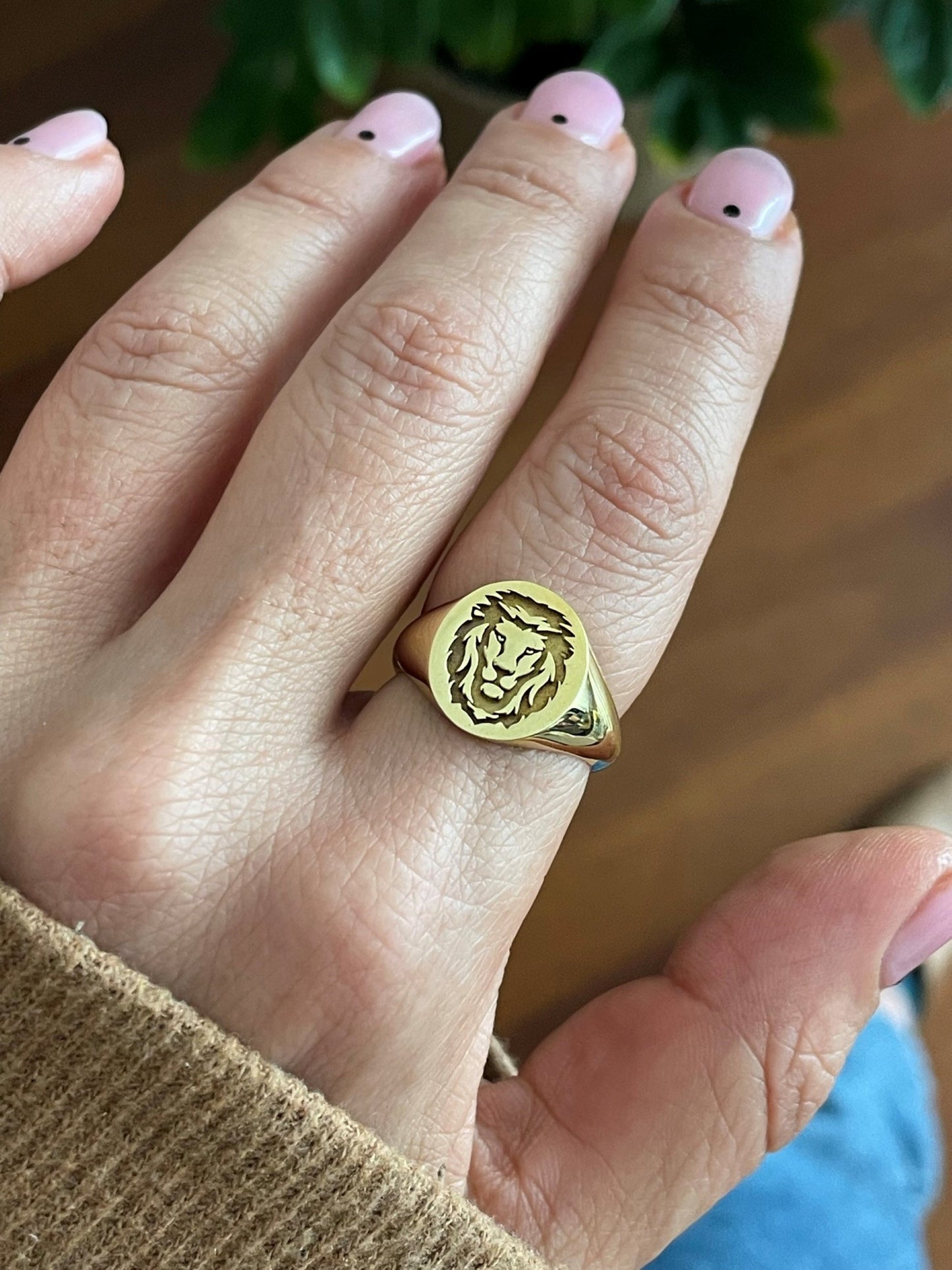 Silver Lion Ring