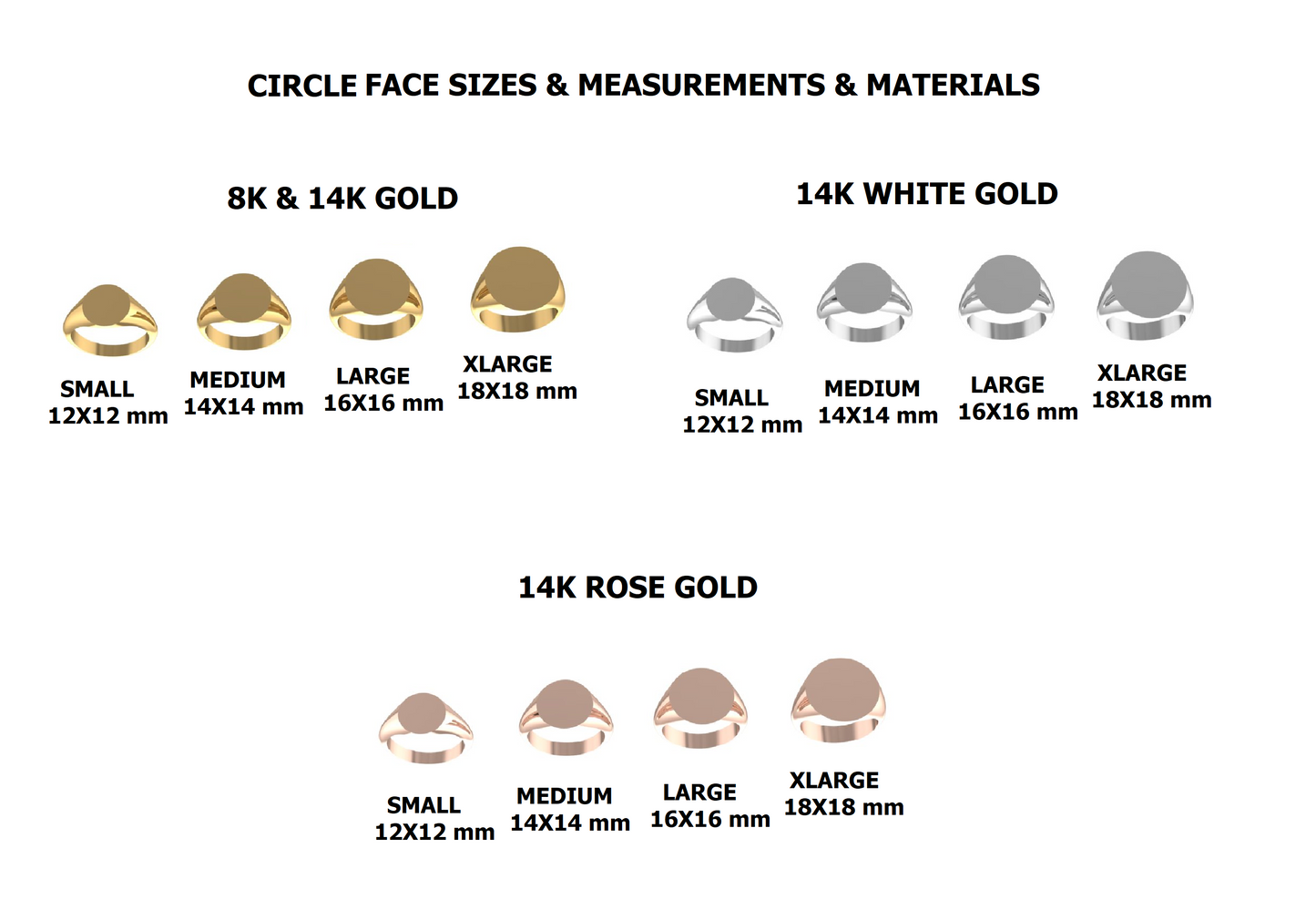 Custom Gold College Class Rings Round