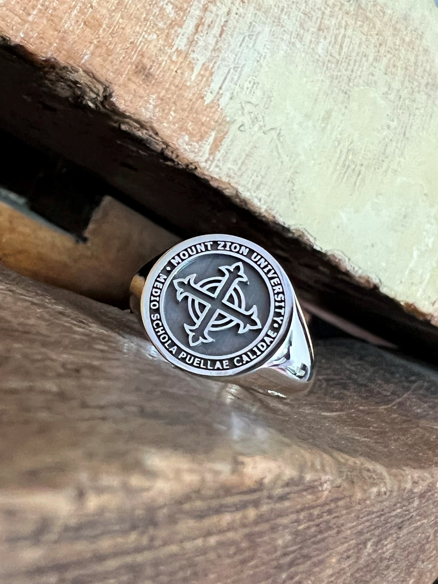 Custom Silver Class Rings Round