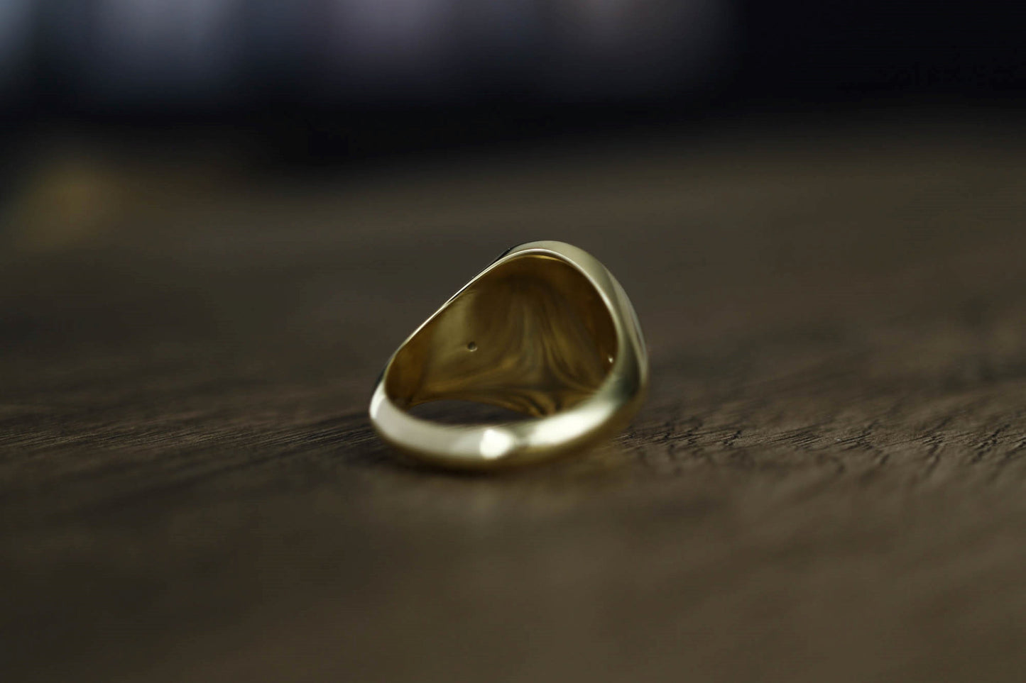 Diamond Gold Family Crest Signet Ring