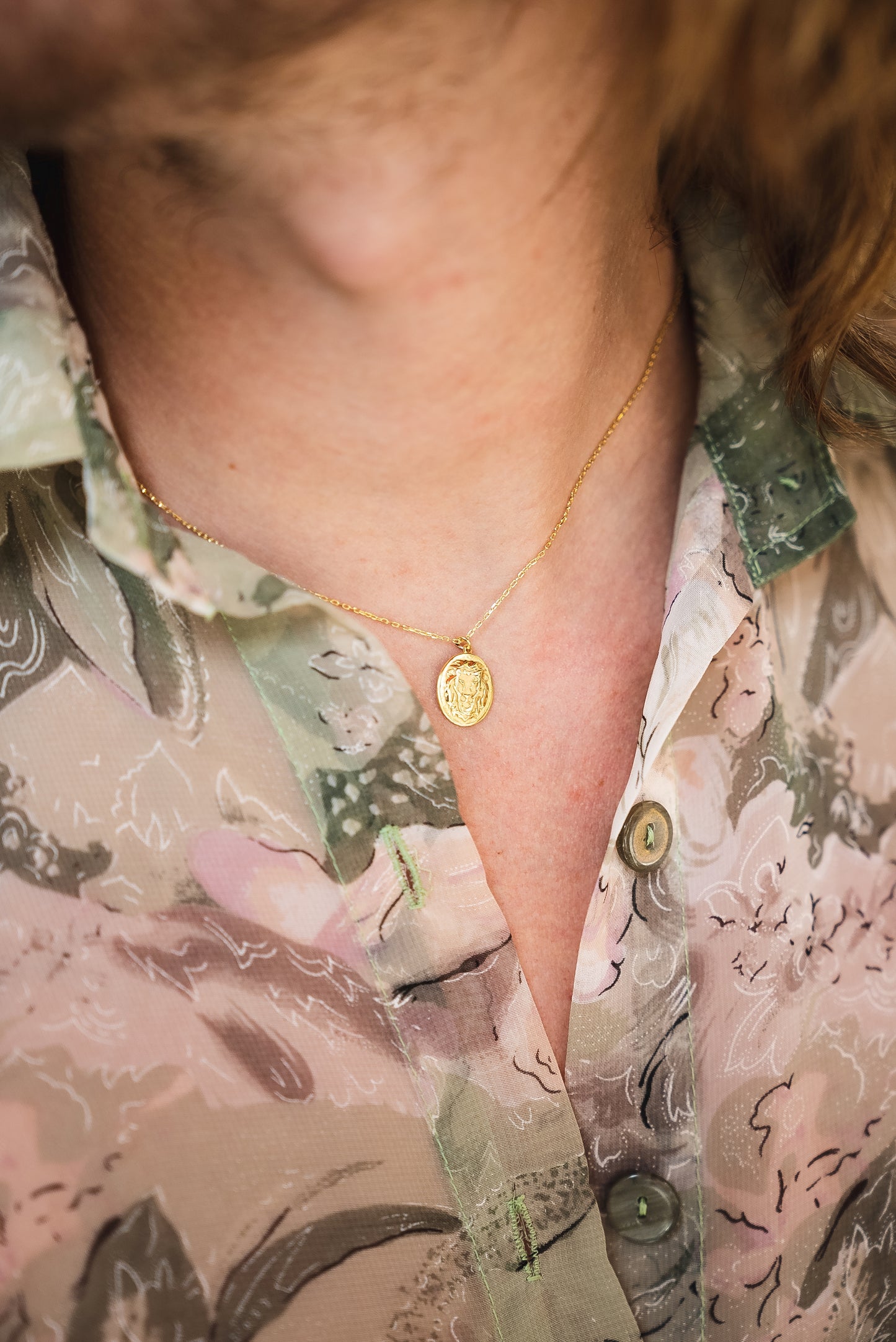 Gold Lion Necklace