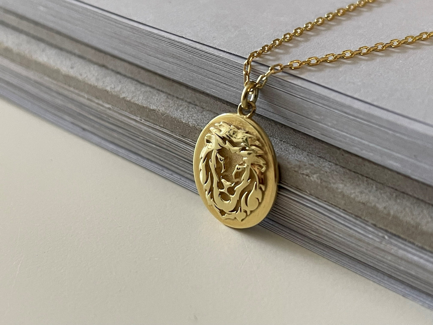 Gold Lion Necklace