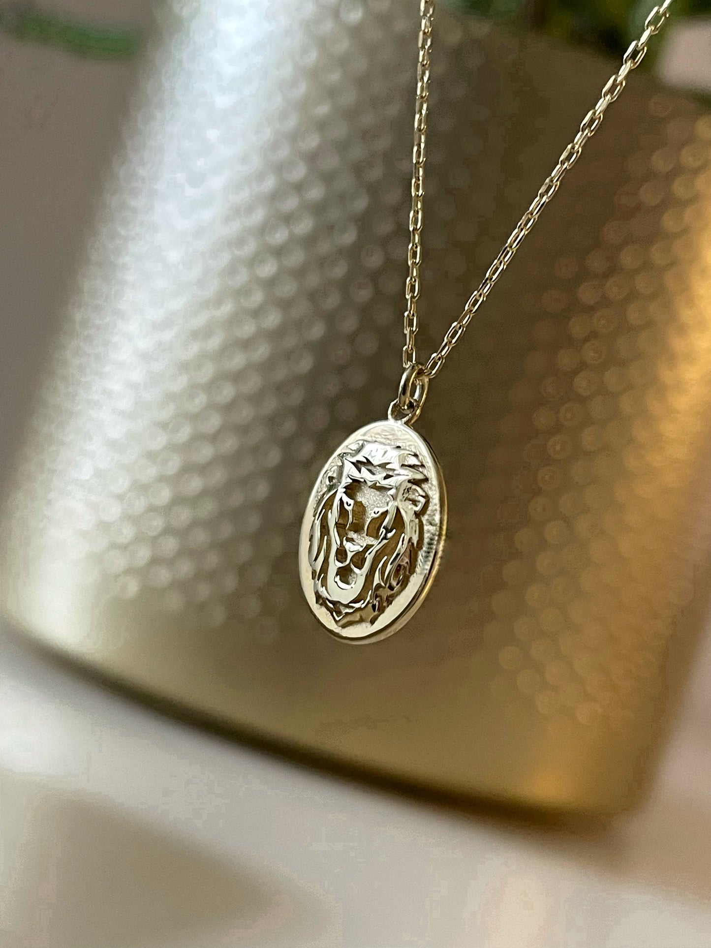 Gold Lion Necklace