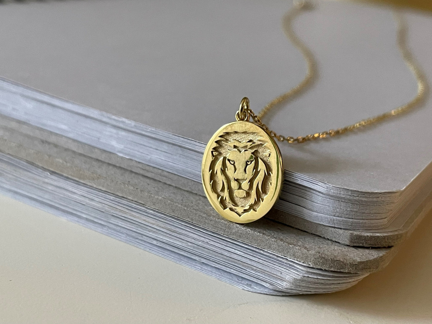 Gold Lion Necklace