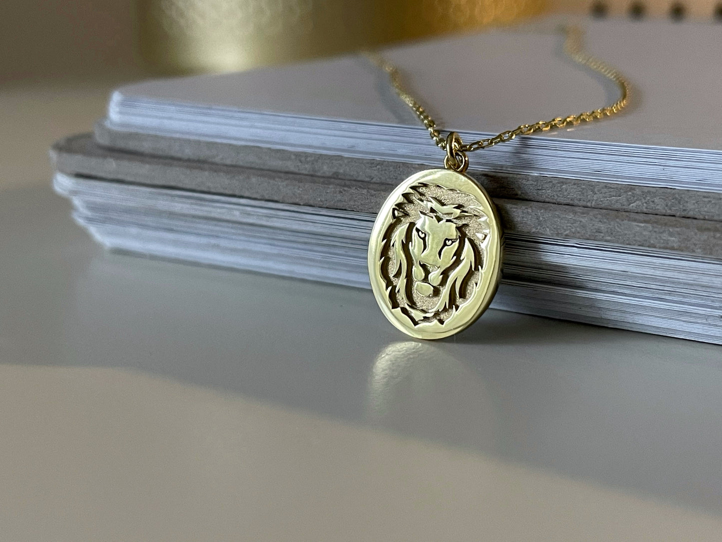 Gold Lion Necklace