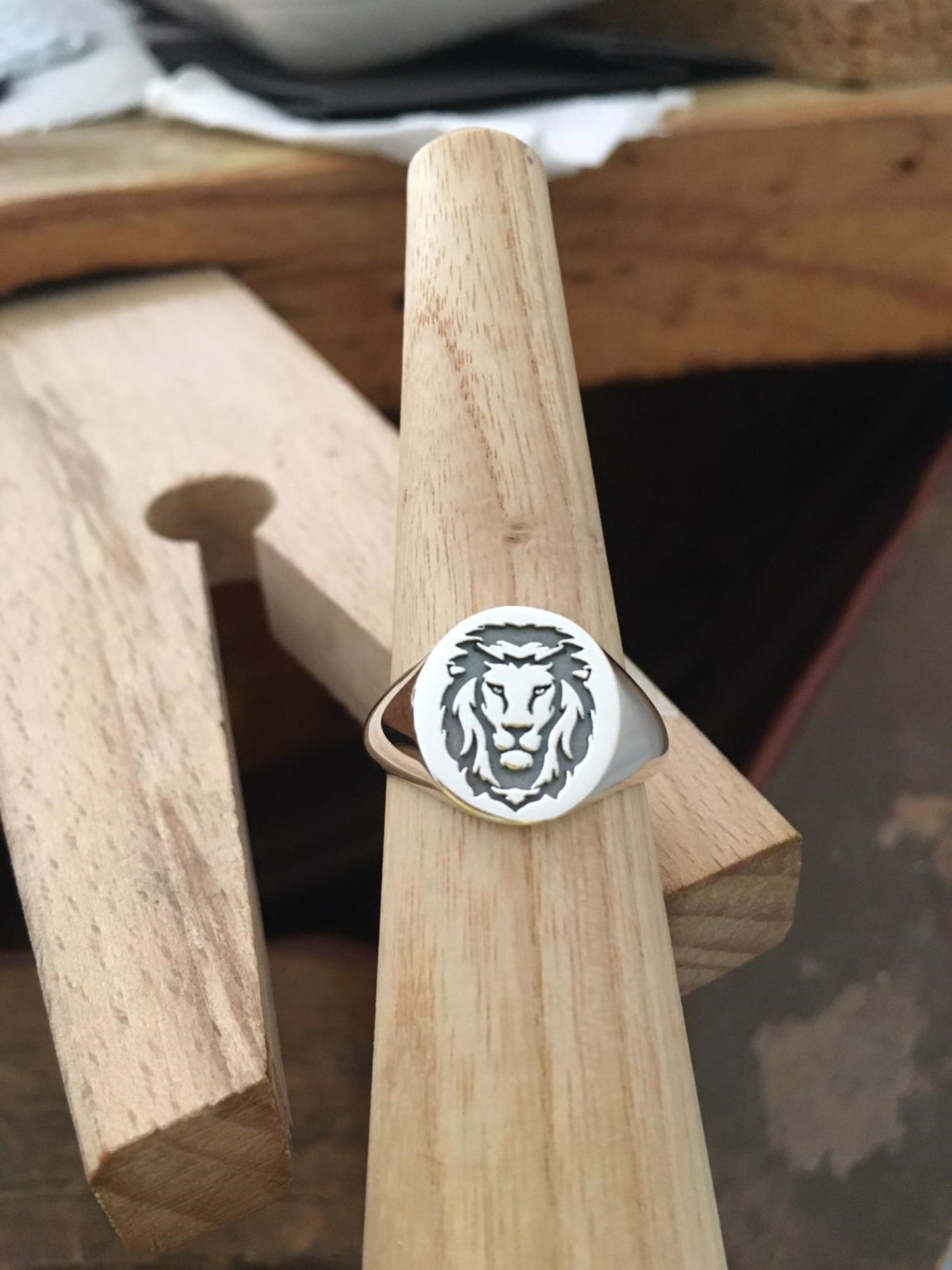 Silver Lion Ring