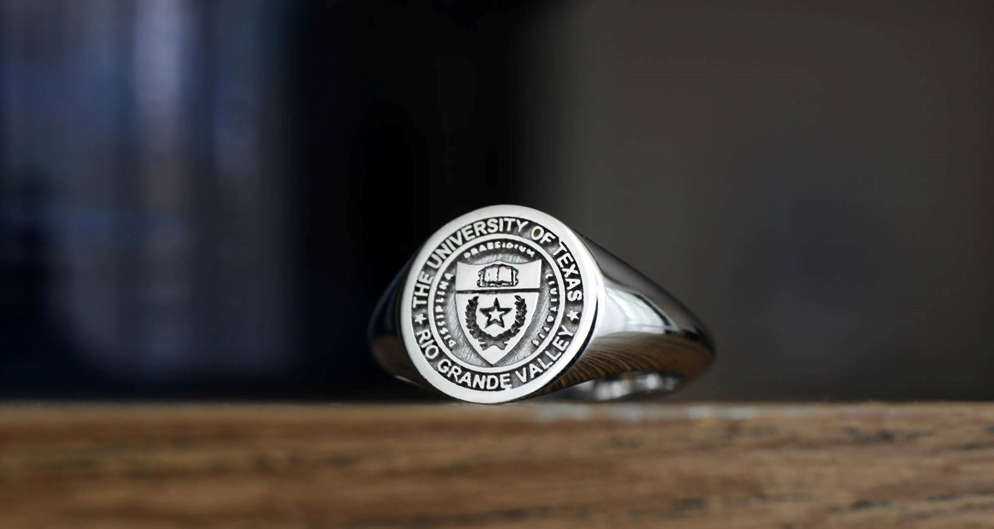 Custom Silver Class Rings Round