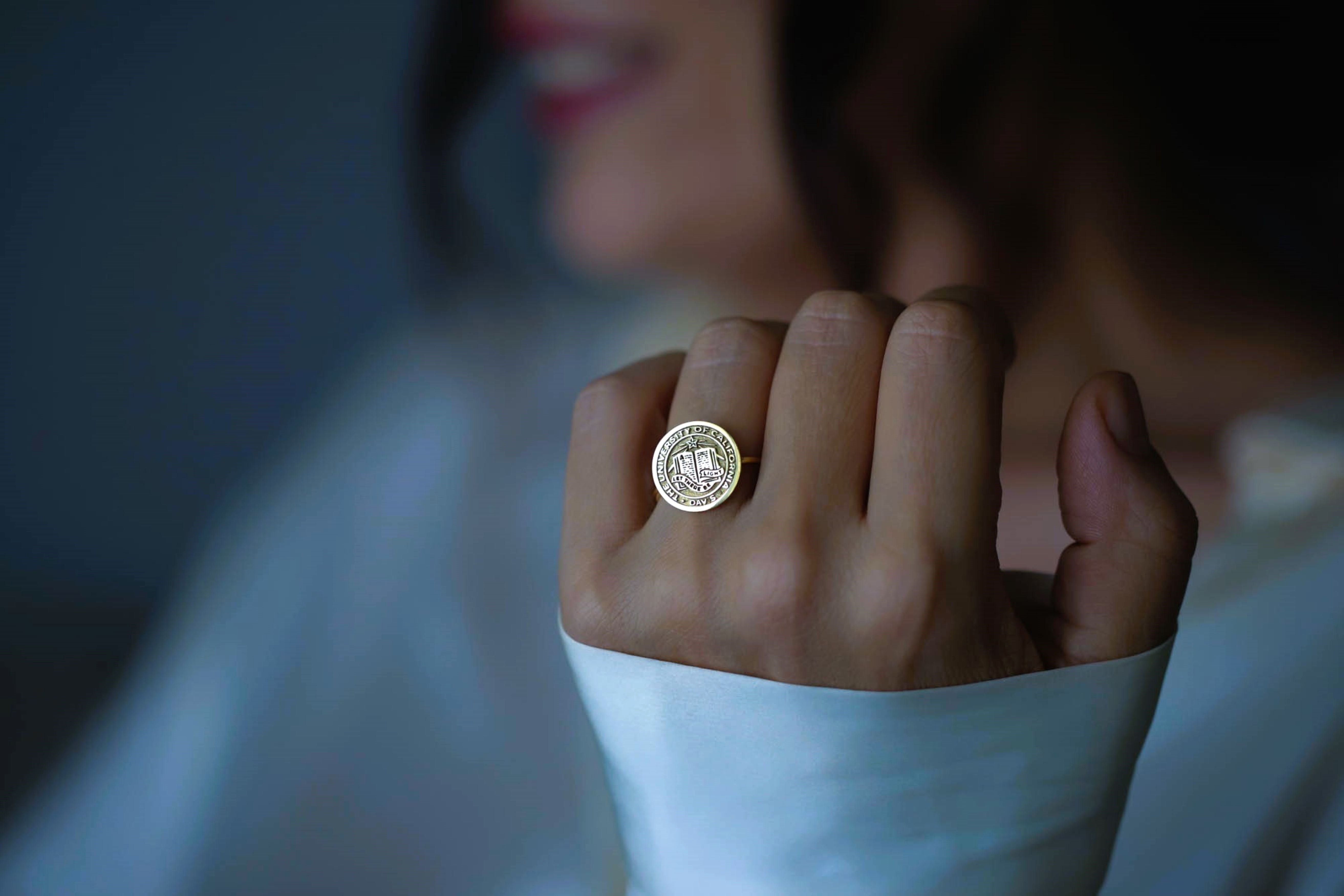 Solid Gold Dainty College Class Rings Women s Class Ring Gold Graduation Rings Custom Class Rings Graduation Rings College Class Rings Rings somethinggoldjewelry