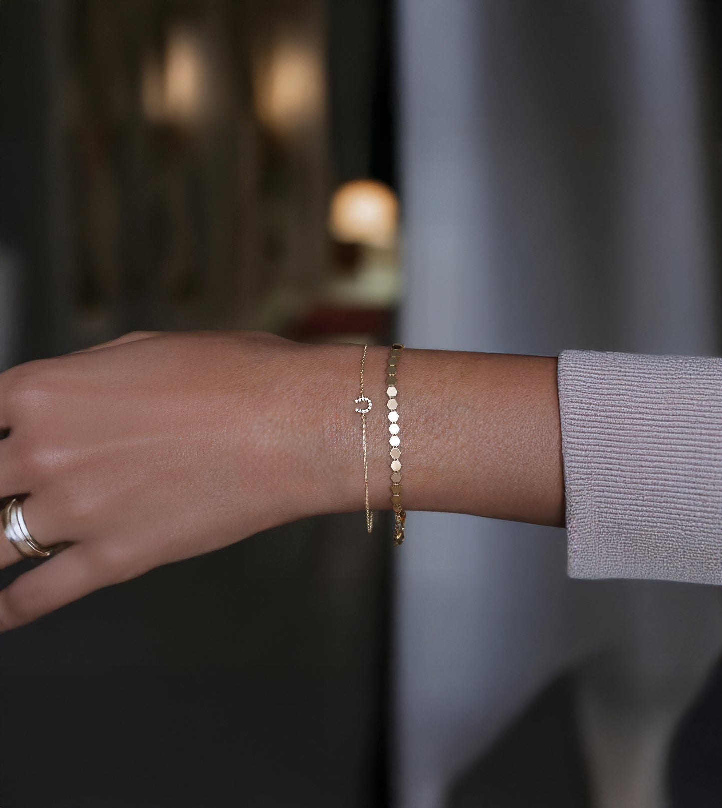 Diamond Paved Horseshoe Bracelet