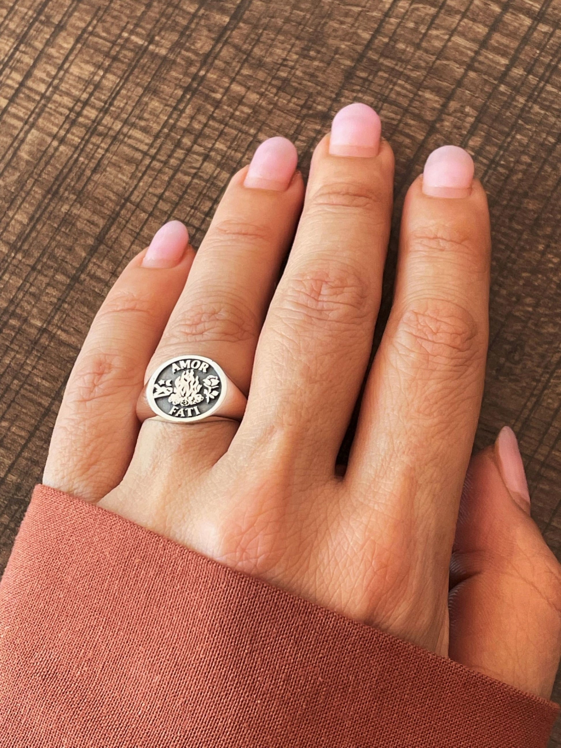 Amor Fati Ring, Amor Fati Fate Ring, Fati Ring, Amor – Love of with Jewelry, Fati Meaningful Fate Ring, Jewelry Signet Jewelry, Meaning, Amor somethinggoldjewelry