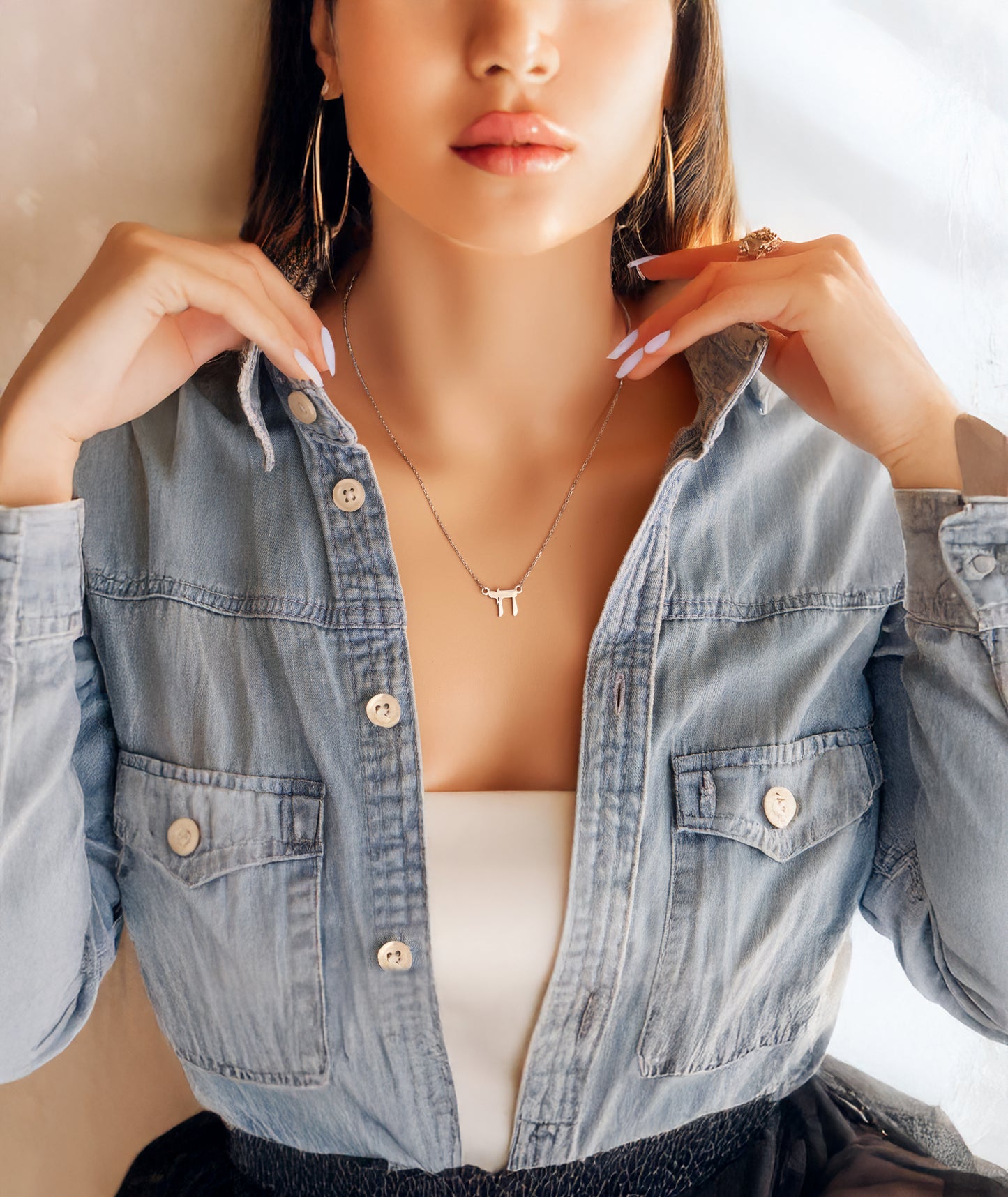 Silver Chai Necklace – Sterling Silver Jewish Life Symbol Necklace, Meaningful Faith Jewelry, Gift for Bat Mitzvah or Hanukkah