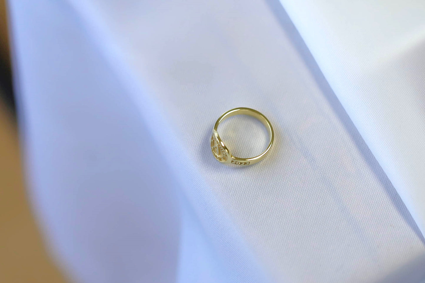 Dainty Gold Class Ring for Women – Custom College Graduation Gift Jewelry