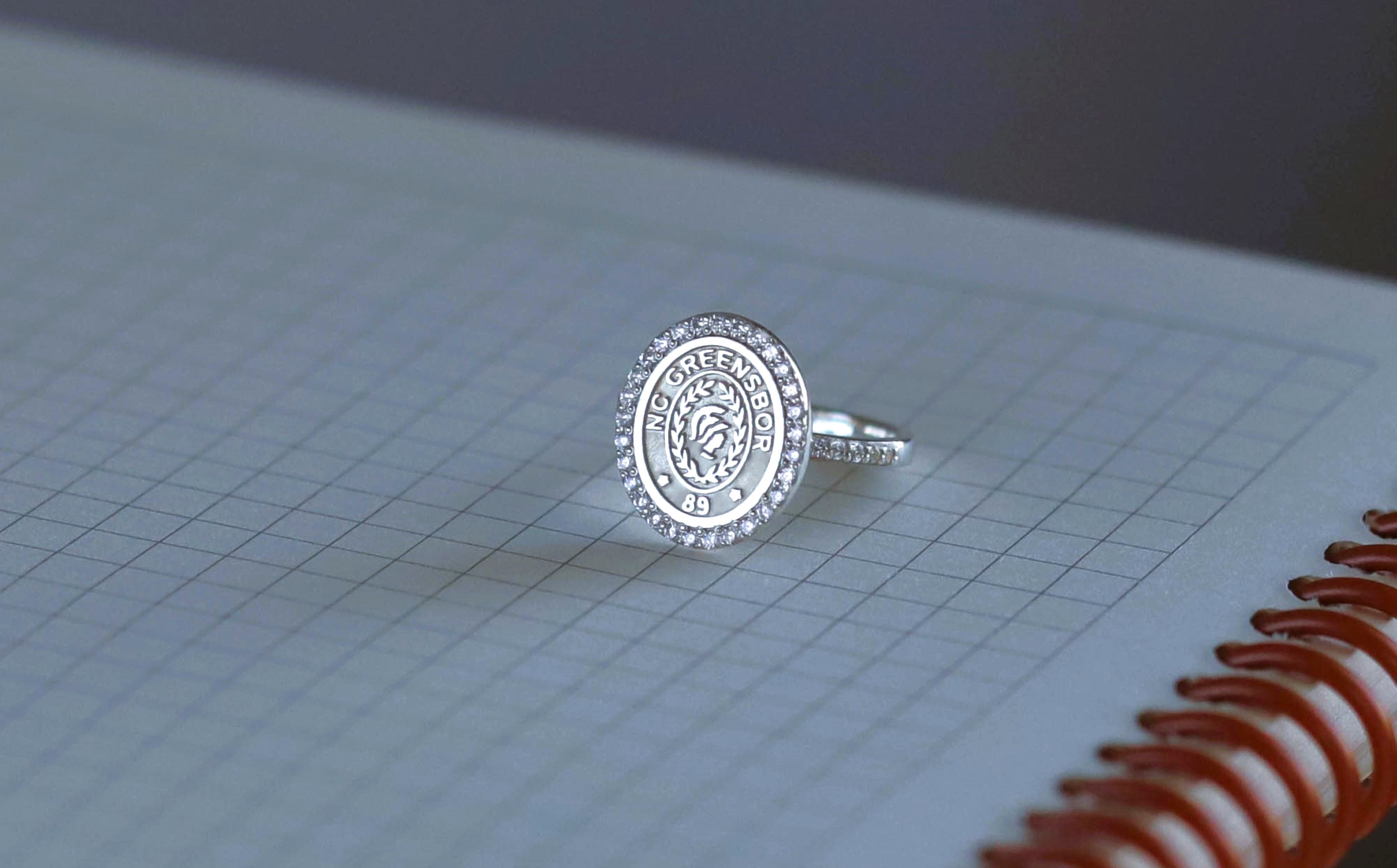 Silver Diamond College Class Rings, Women's Class Ring, Gold Graduation ...
