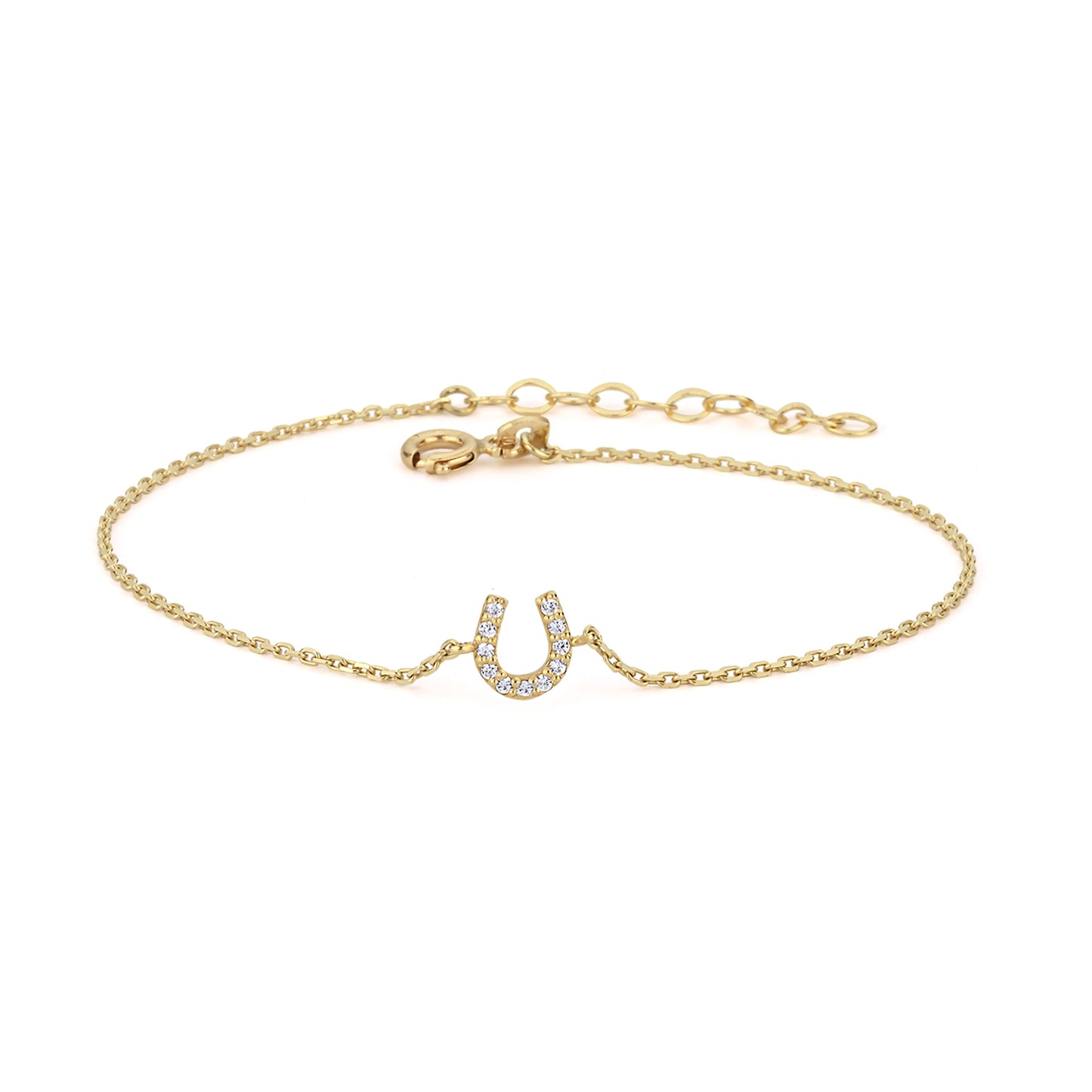 Diamond Paved Horseshoe Bracelet