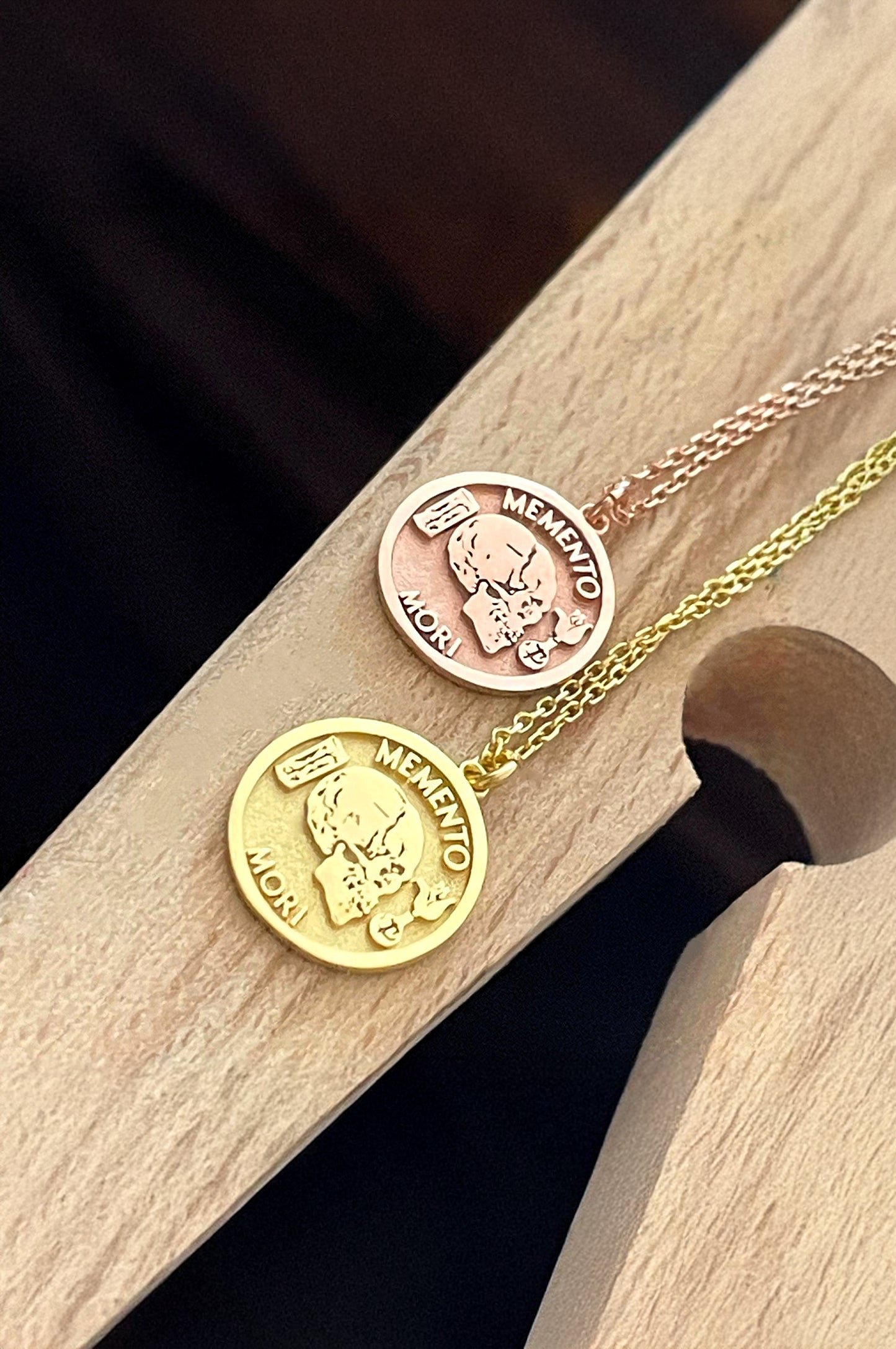 Memento Mori Necklace – Handcrafted Gold or Sterling Silver Stoic Pendant