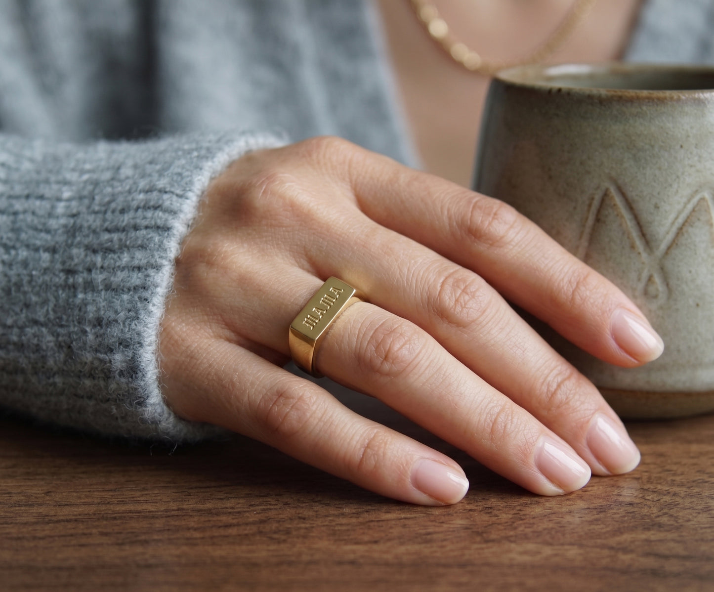 MAMA Signet Ring – Bold Mother Jewelry