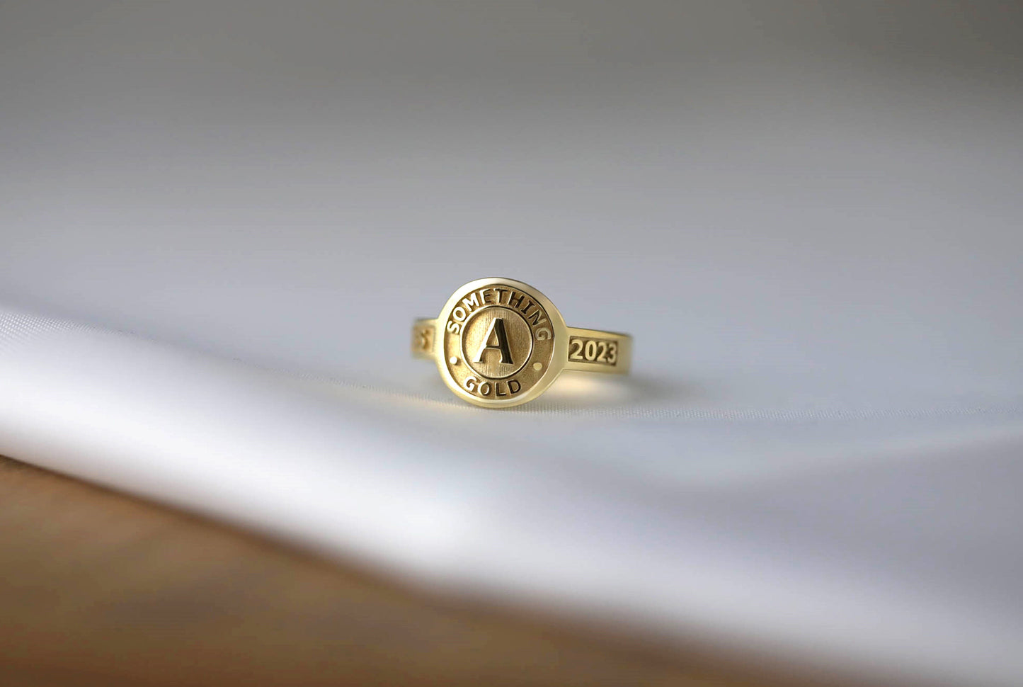 Dainty Gold Class Ring for Women – Custom College Graduation Gift Jewelry