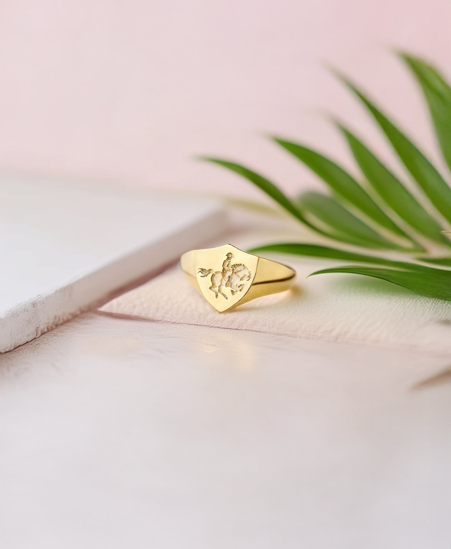 Napoleon Crossing The Alps Gold Signet Ring