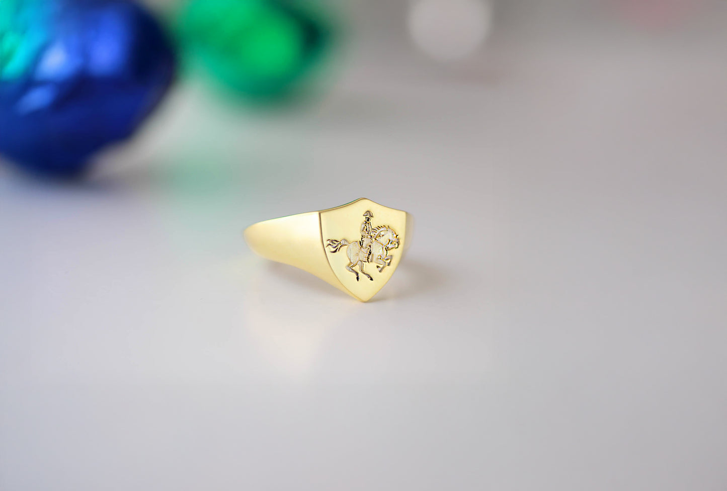 Napoleon Crossing The Alps Gold Signet Ring