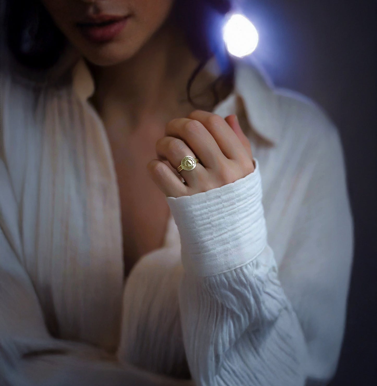 Dainty Gold Class Ring for Women – Custom College Graduation Gift Jewelry