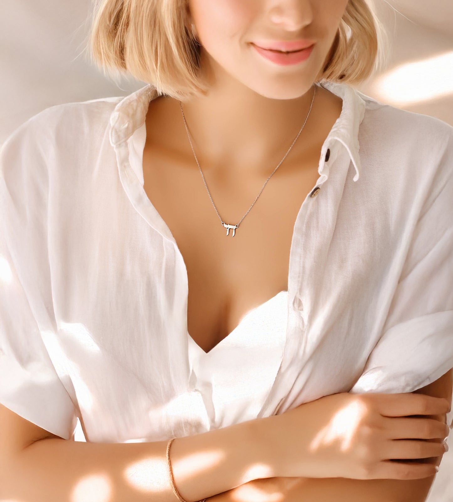 Silver Chai Necklace – Sterling Silver Jewish Life Symbol Necklace, Meaningful Faith Jewelry, Gift for Bat Mitzvah or Hanukkah