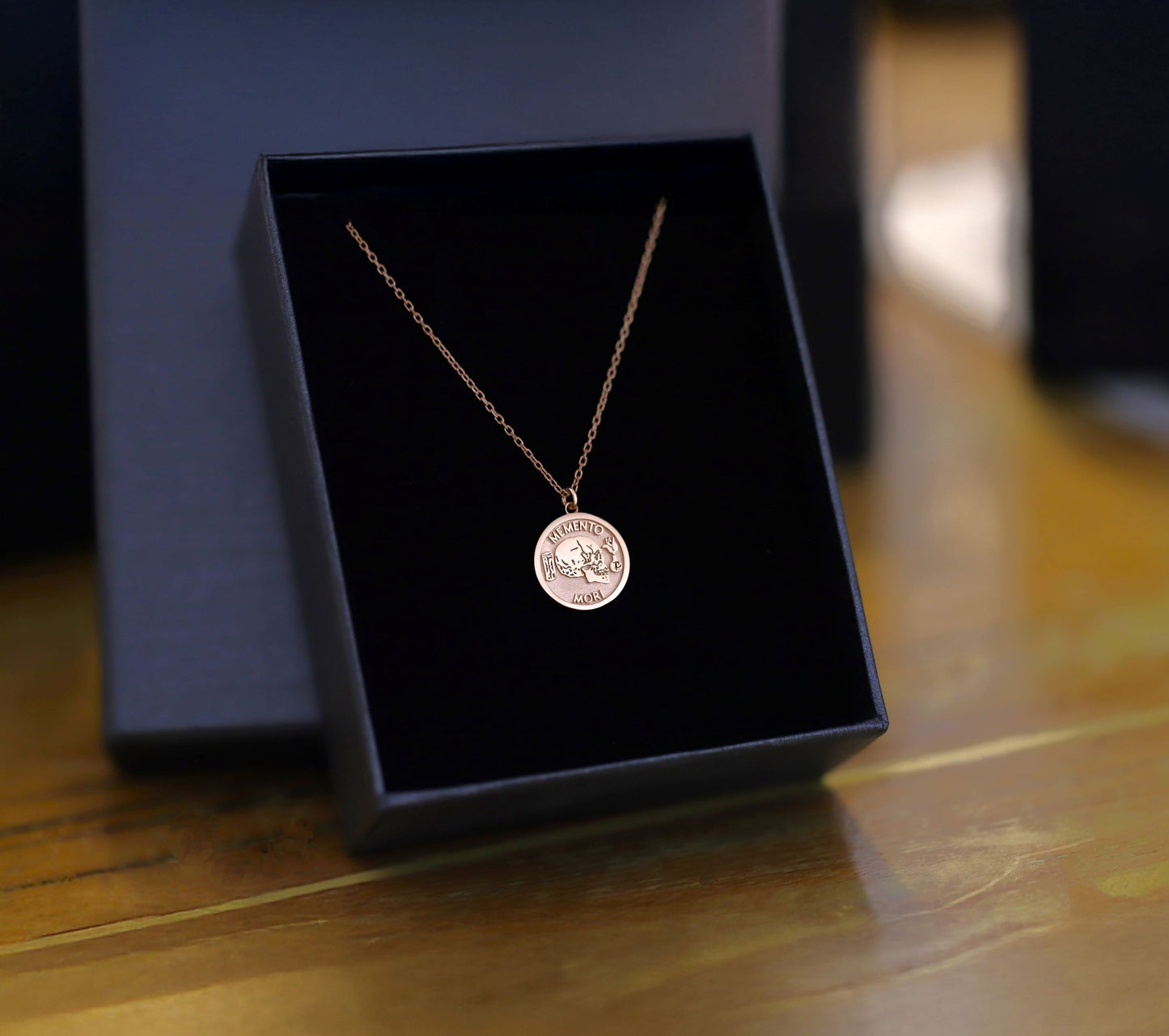 Memento Mori Necklace – Handcrafted Gold or Sterling Silver Stoic Pendant