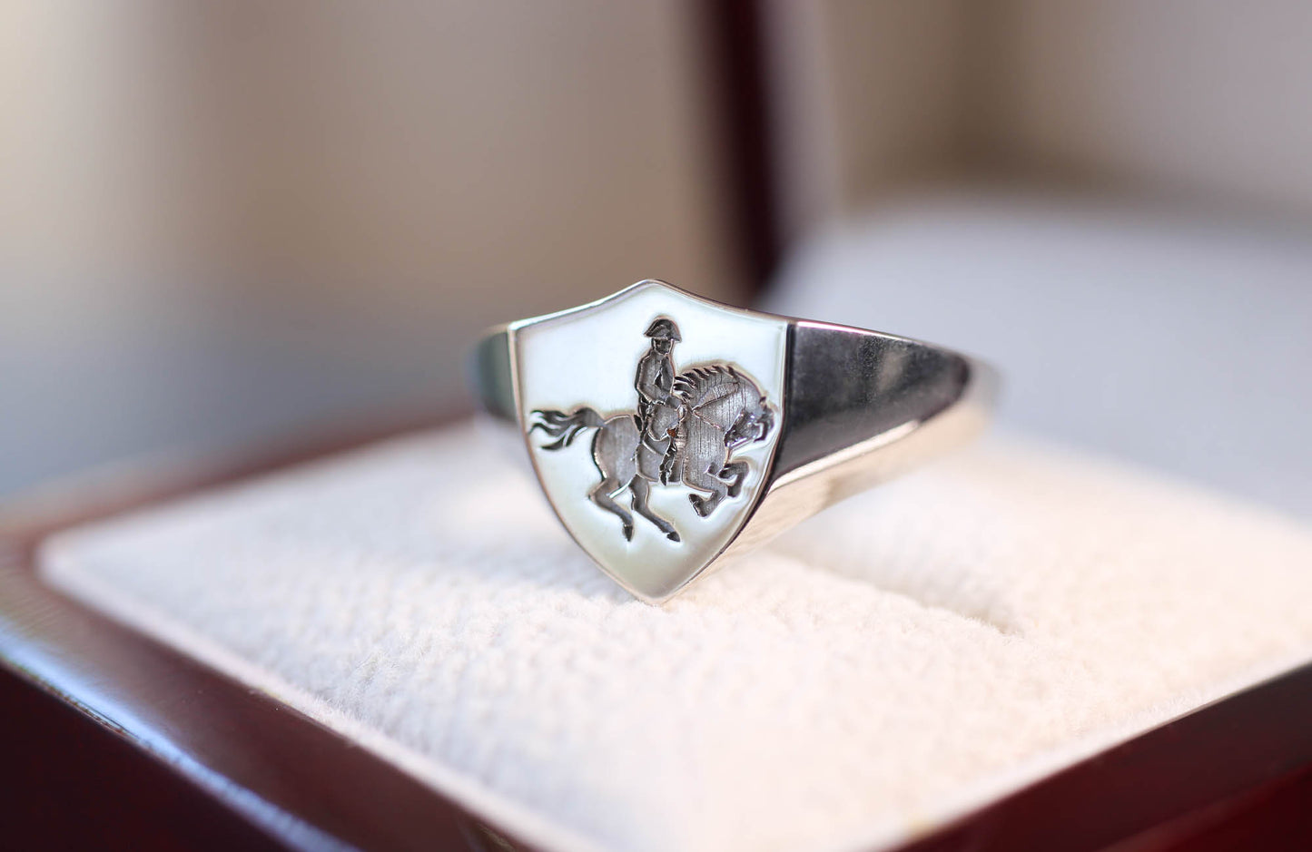 Napoleon Crossing The Alps Gold Signet Ring