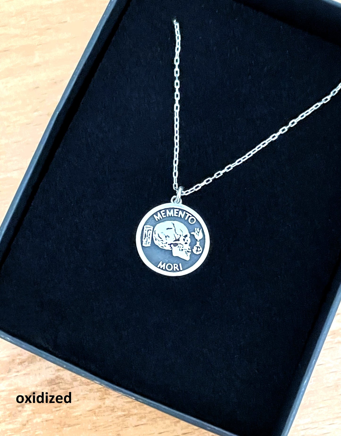 Memento Mori Necklace – Handcrafted Gold or Sterling Silver Stoic Pendant