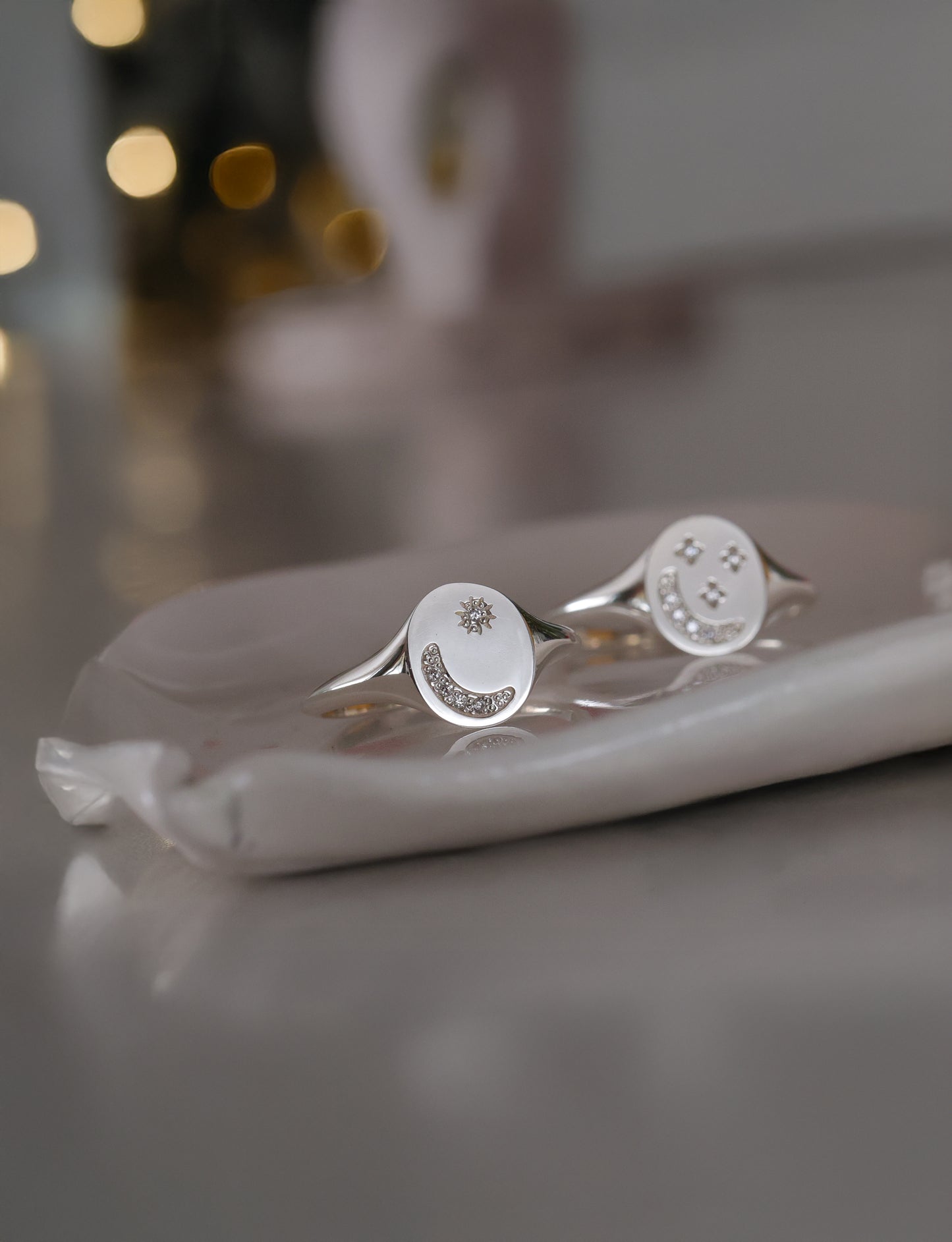 Sterling Silver Celestial Signet Ring