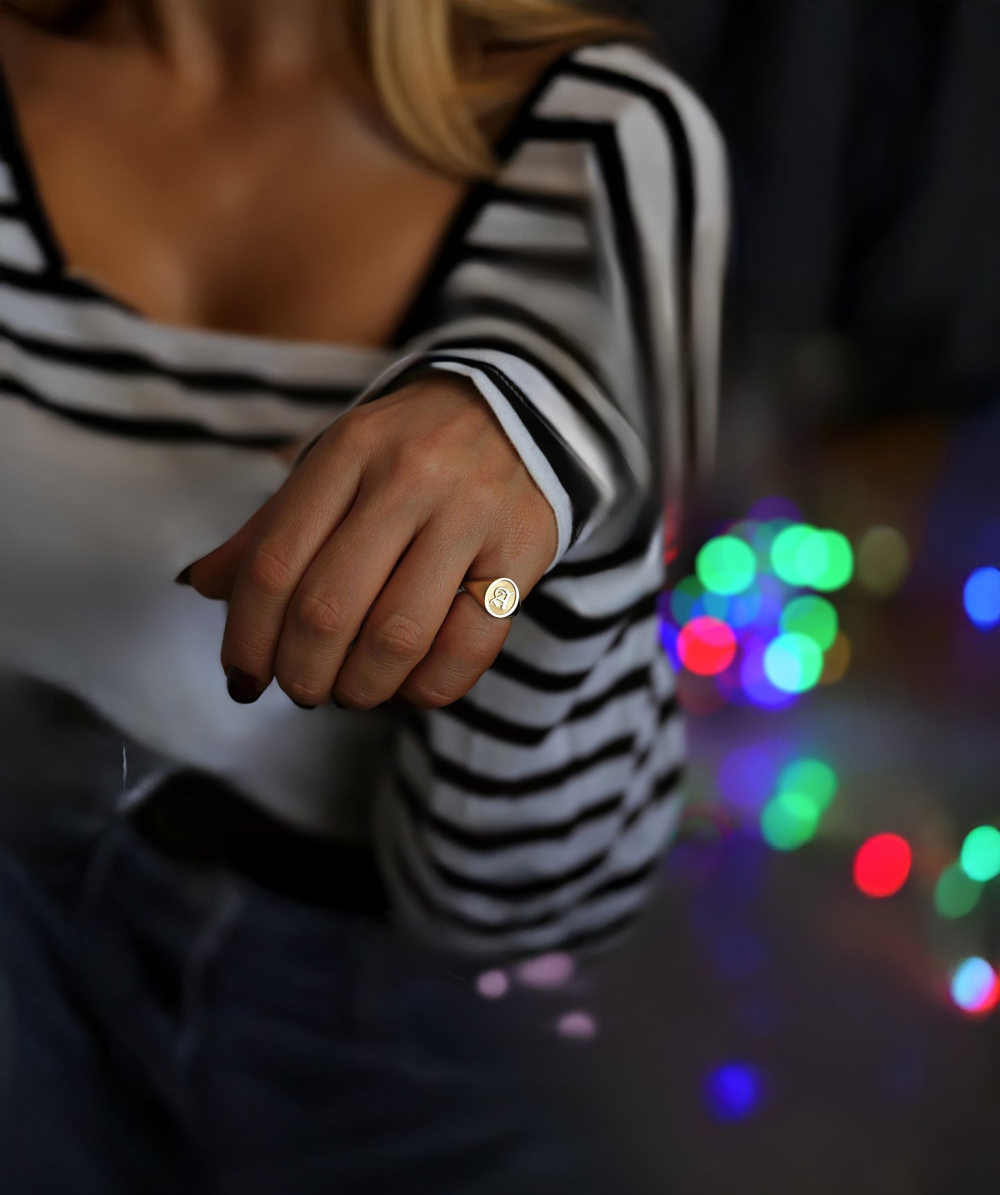 Personalized Initial Signet Ring – Custom Letter Ring in Solid Gold or Sterling Silver, Dainty Monogram Jewelry Gift for Men and Women