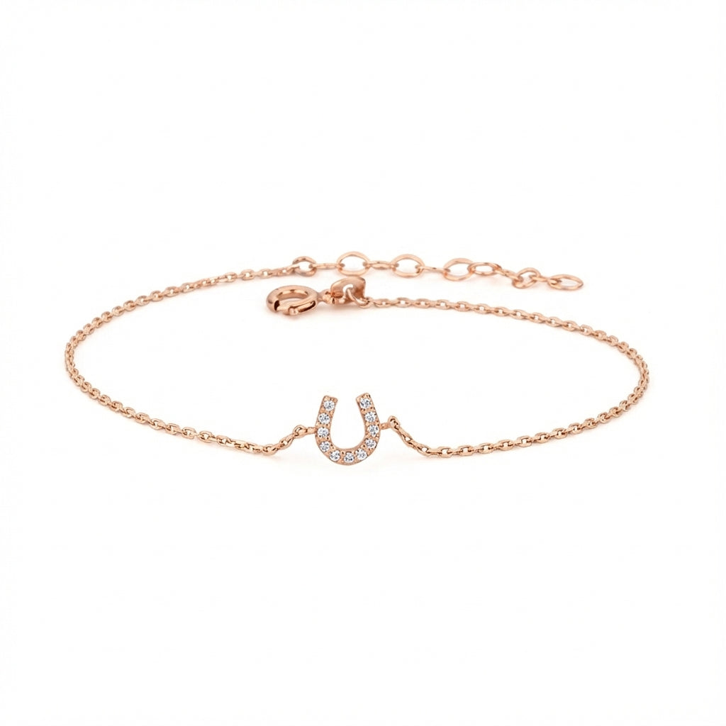 Diamond Paved Horseshoe Bracelet