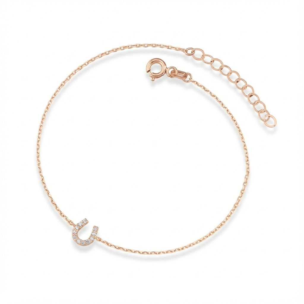 Diamond Paved Horseshoe Bracelet