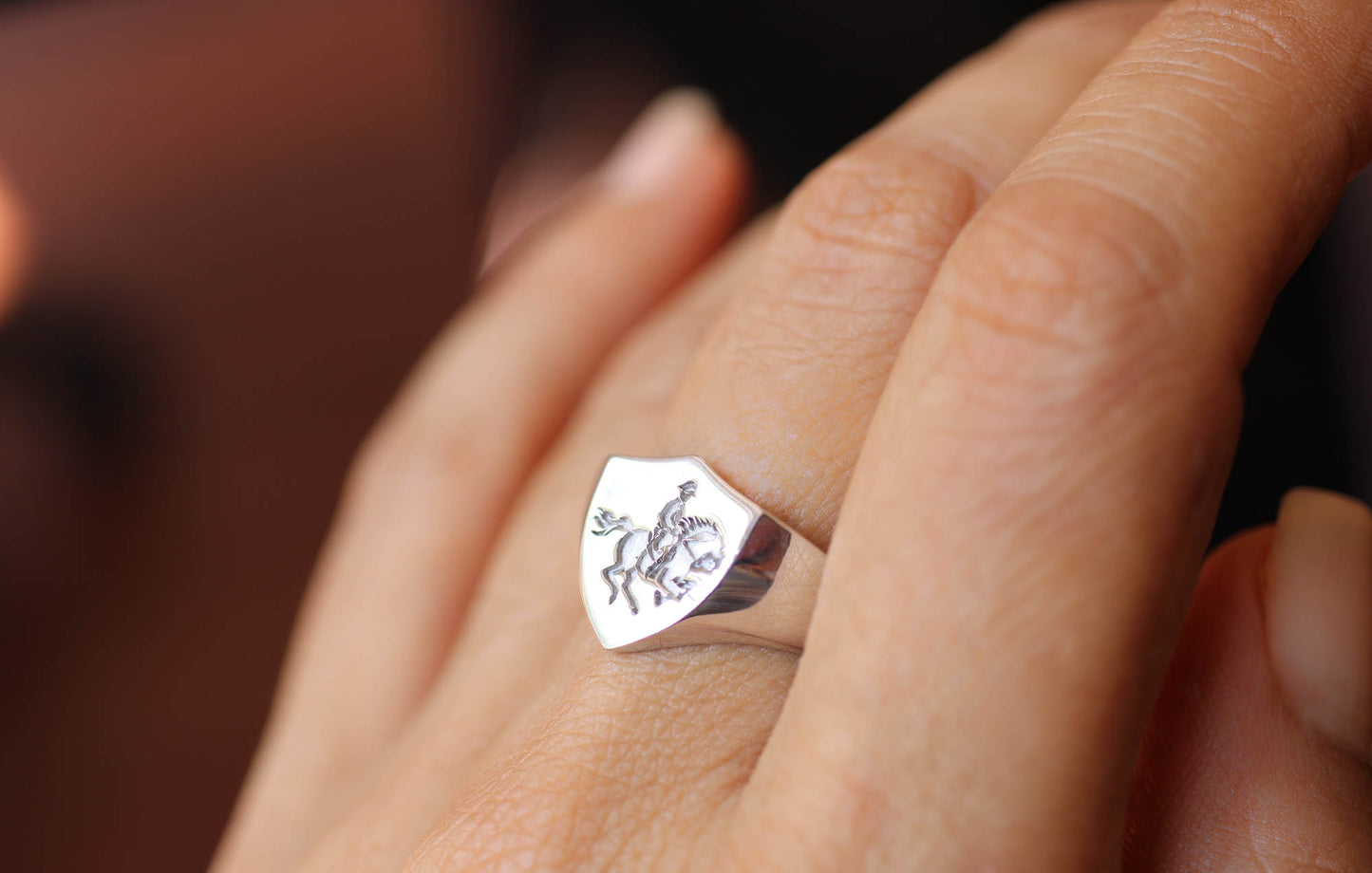 Napoleon Crossing The Alps Gold Signet Ring