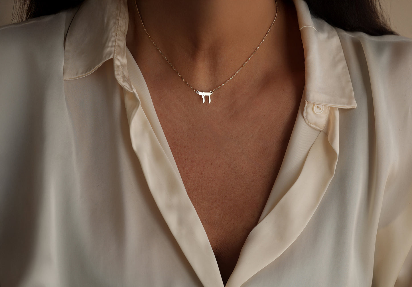 Gold Chai Necklace – 10k & 14k Solid Gold Jewish Life Symbol Pendant, Meaningful Faith Necklace, Gift for Bat Mitzvah or Hanukkah