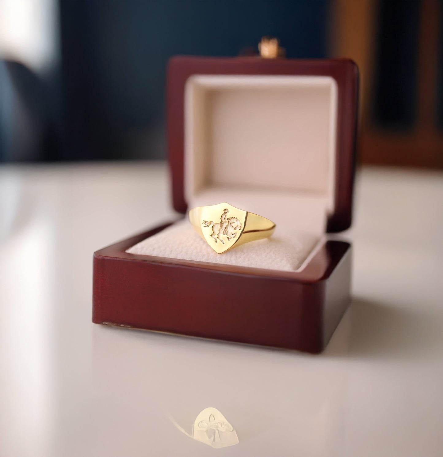 Napoleon Crossing The Alps Gold Signet Ring