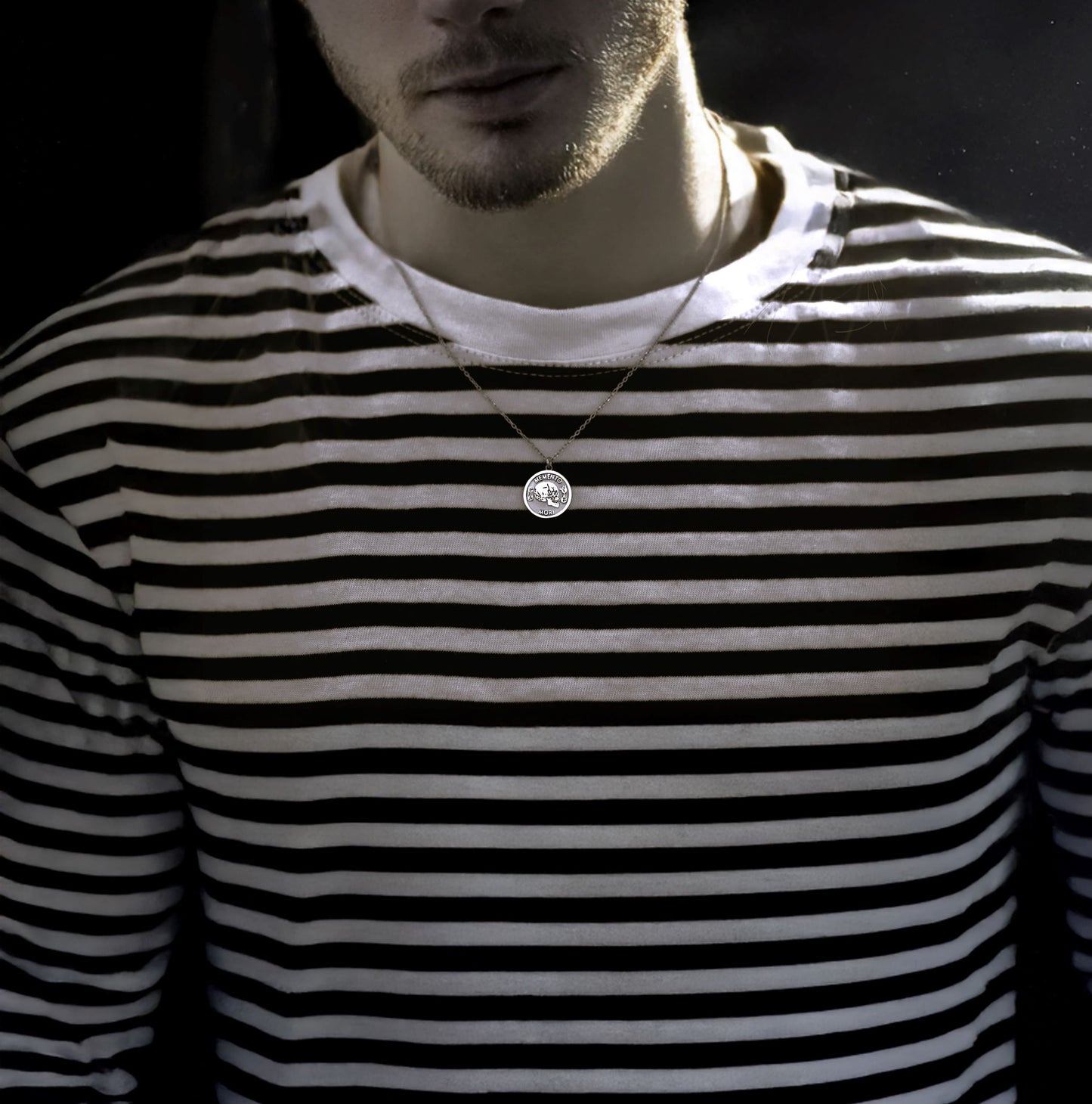 Memento Mori Necklace – Handcrafted Gold or Sterling Silver Stoic Pendant