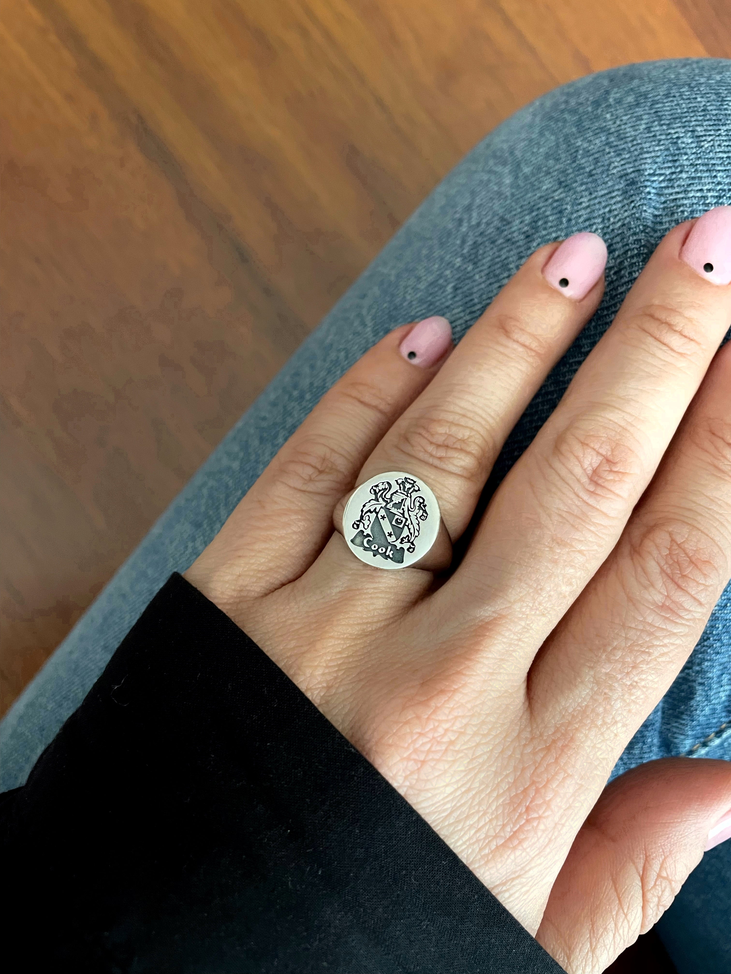 23ss NEIGHBORHOOD SILVER SIGNET RING #19-