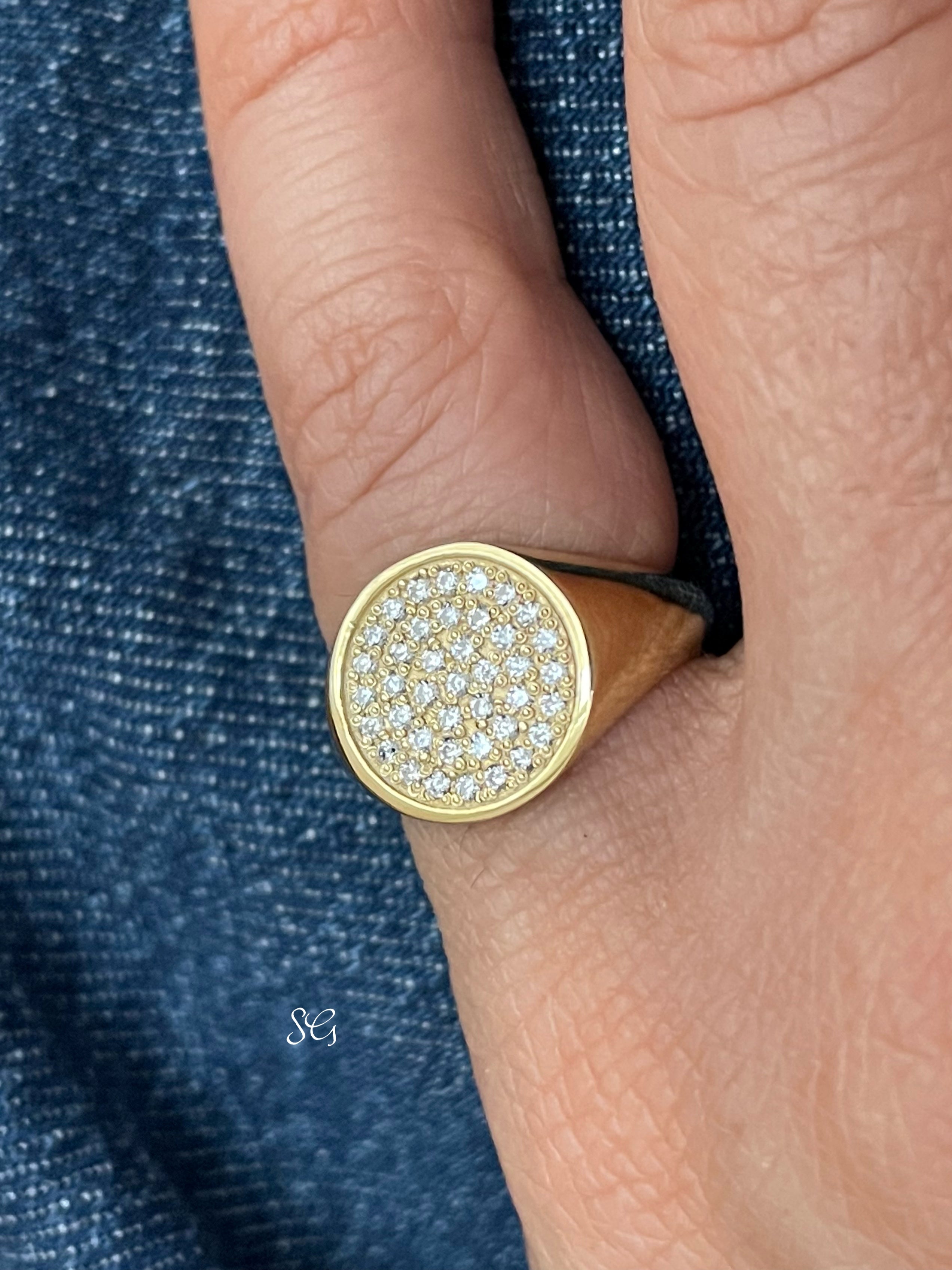 Tycho Crescent Diamond Signet Engagement Ring – ARTEMER