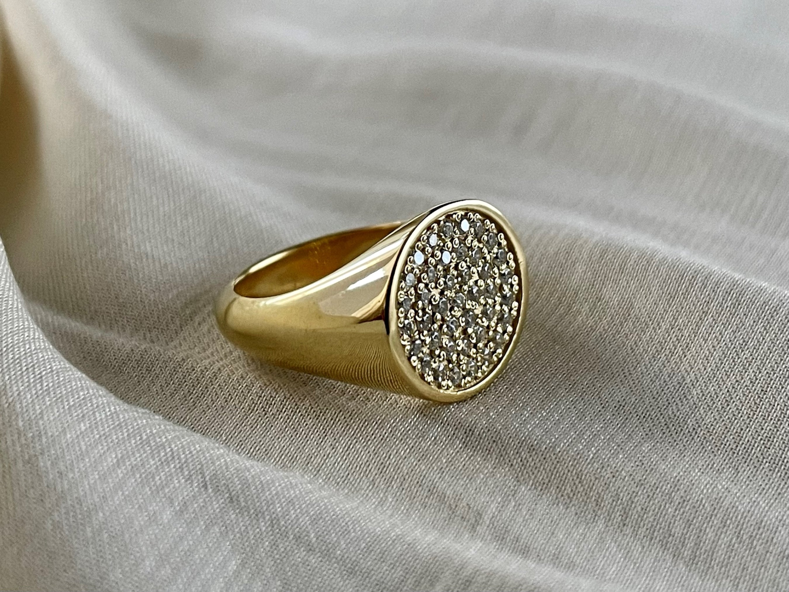 Diamond Signet Ring - Mini by No 13 | Jetset Times SHOP