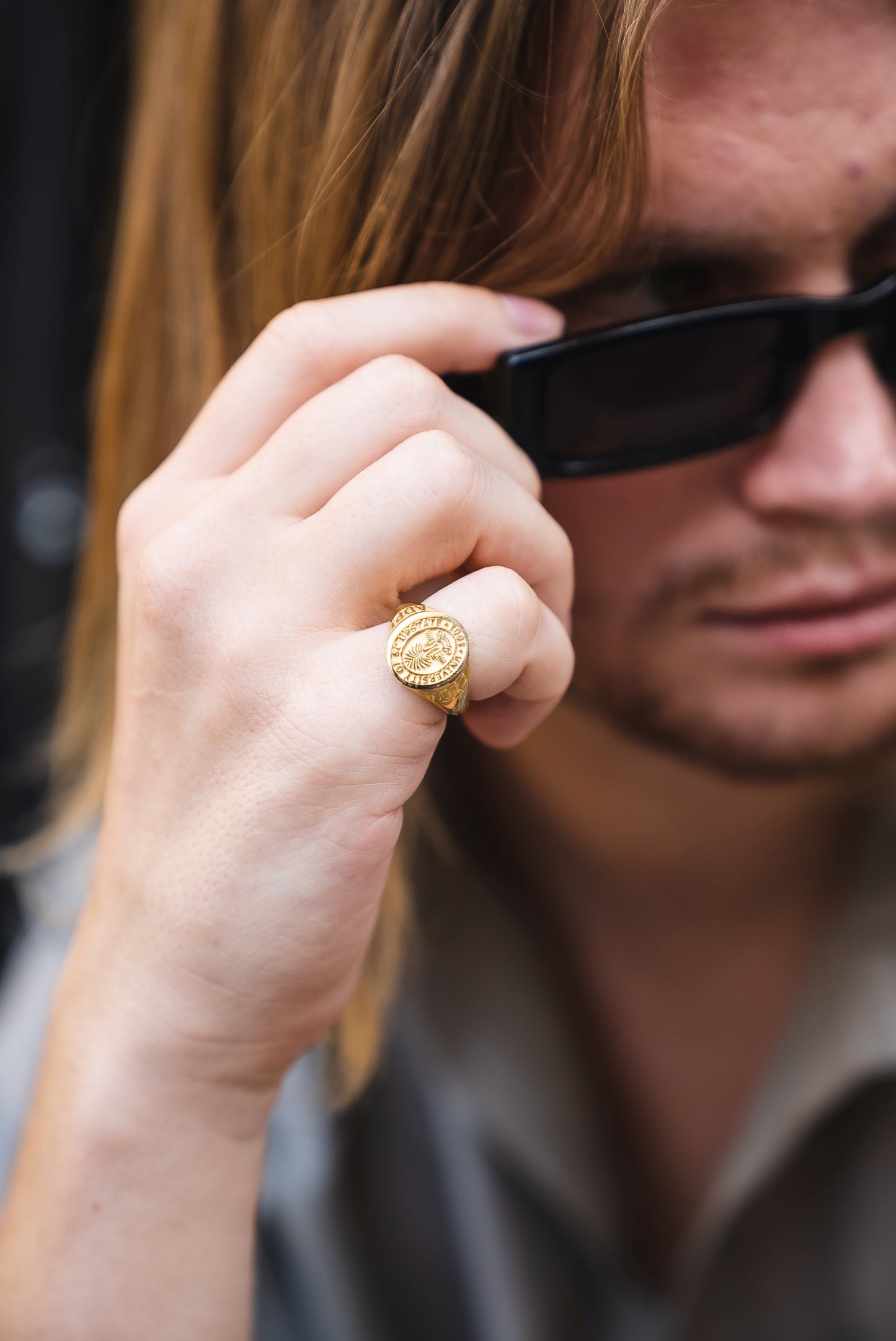 To Wear Graduation Ring Finger Gold Ring Class Ring Finger Buy