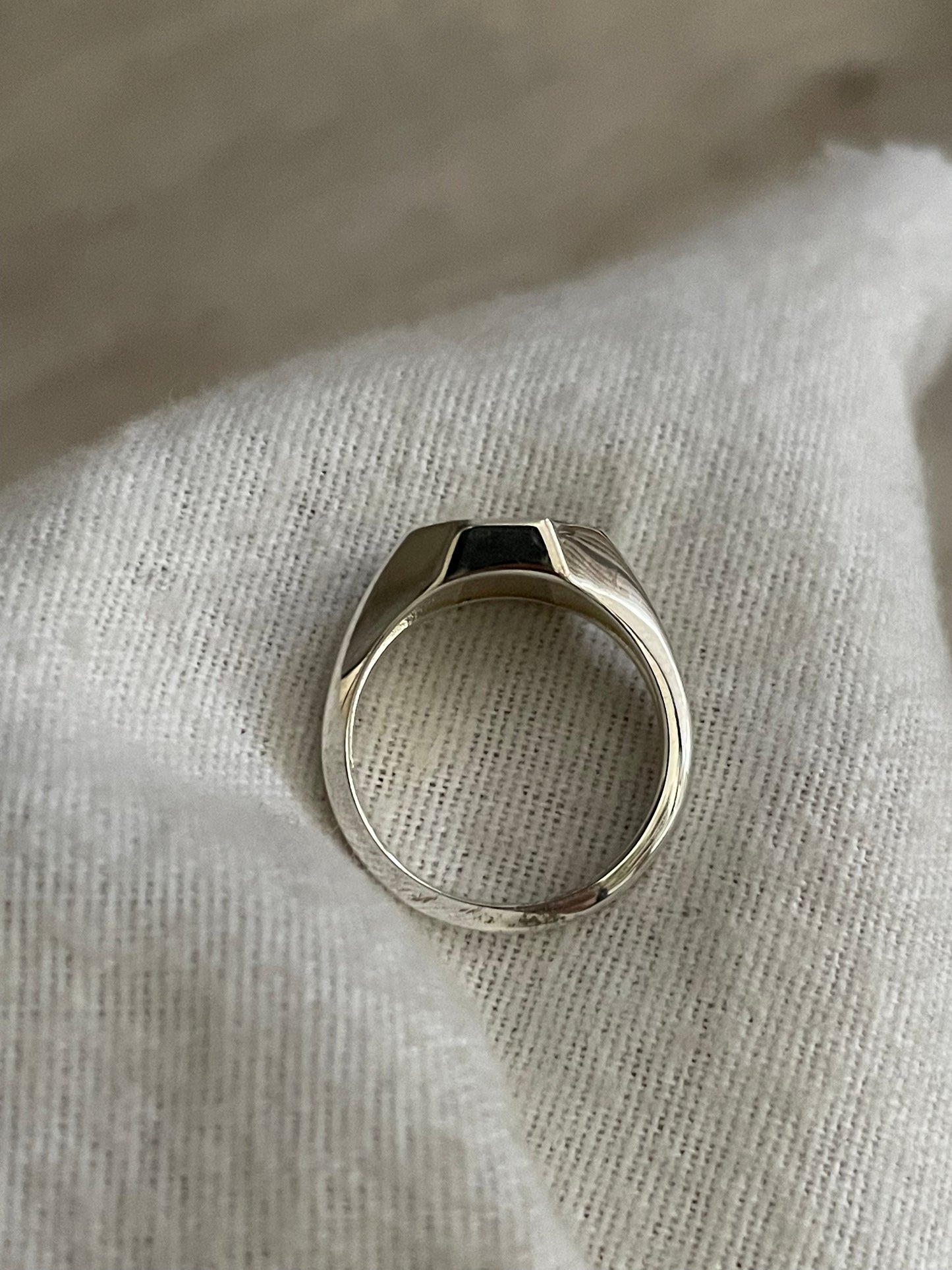 Gold Initial Signet Ring