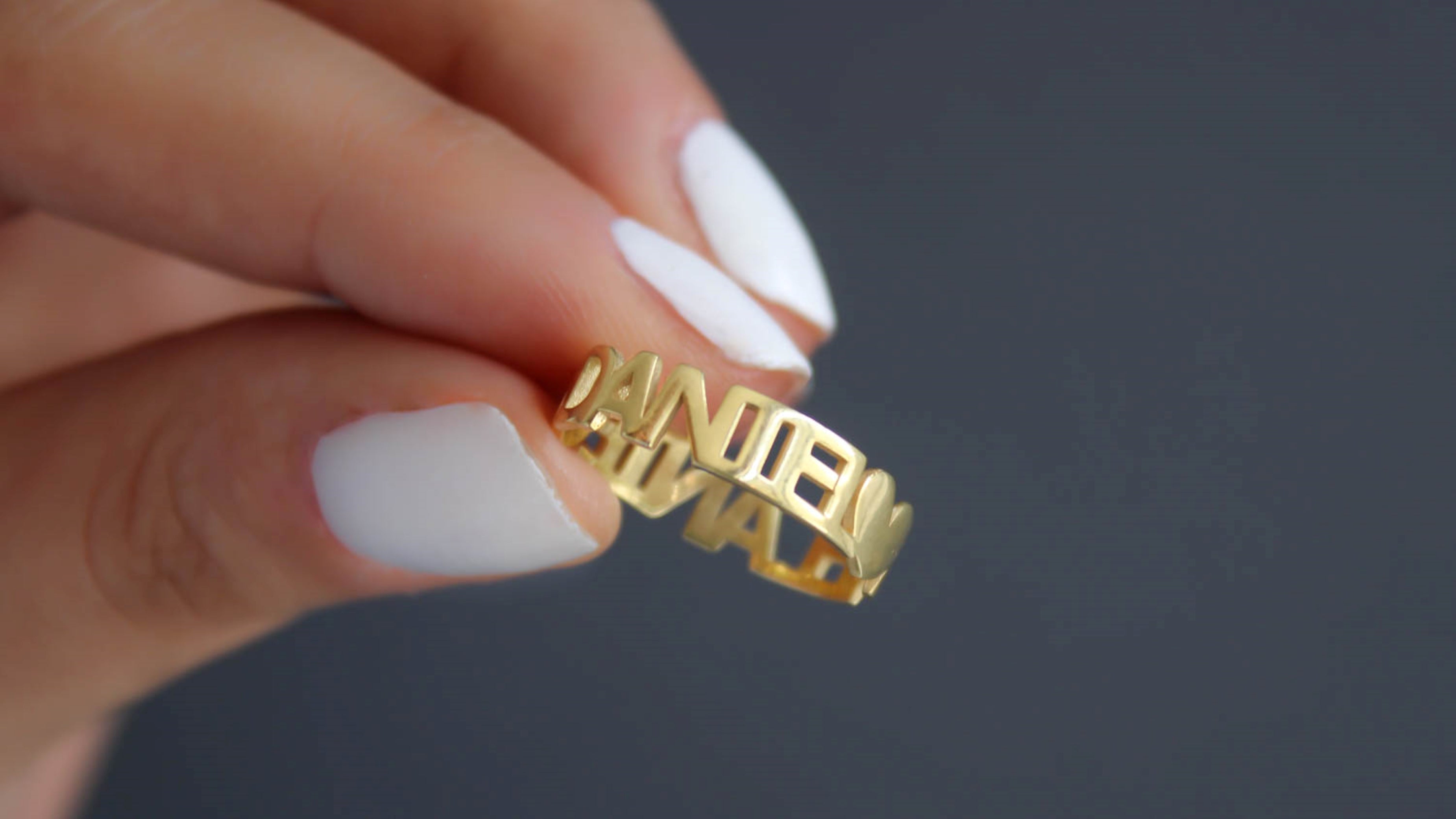 Two Finger Name Ring – Tres Colori Jewelry